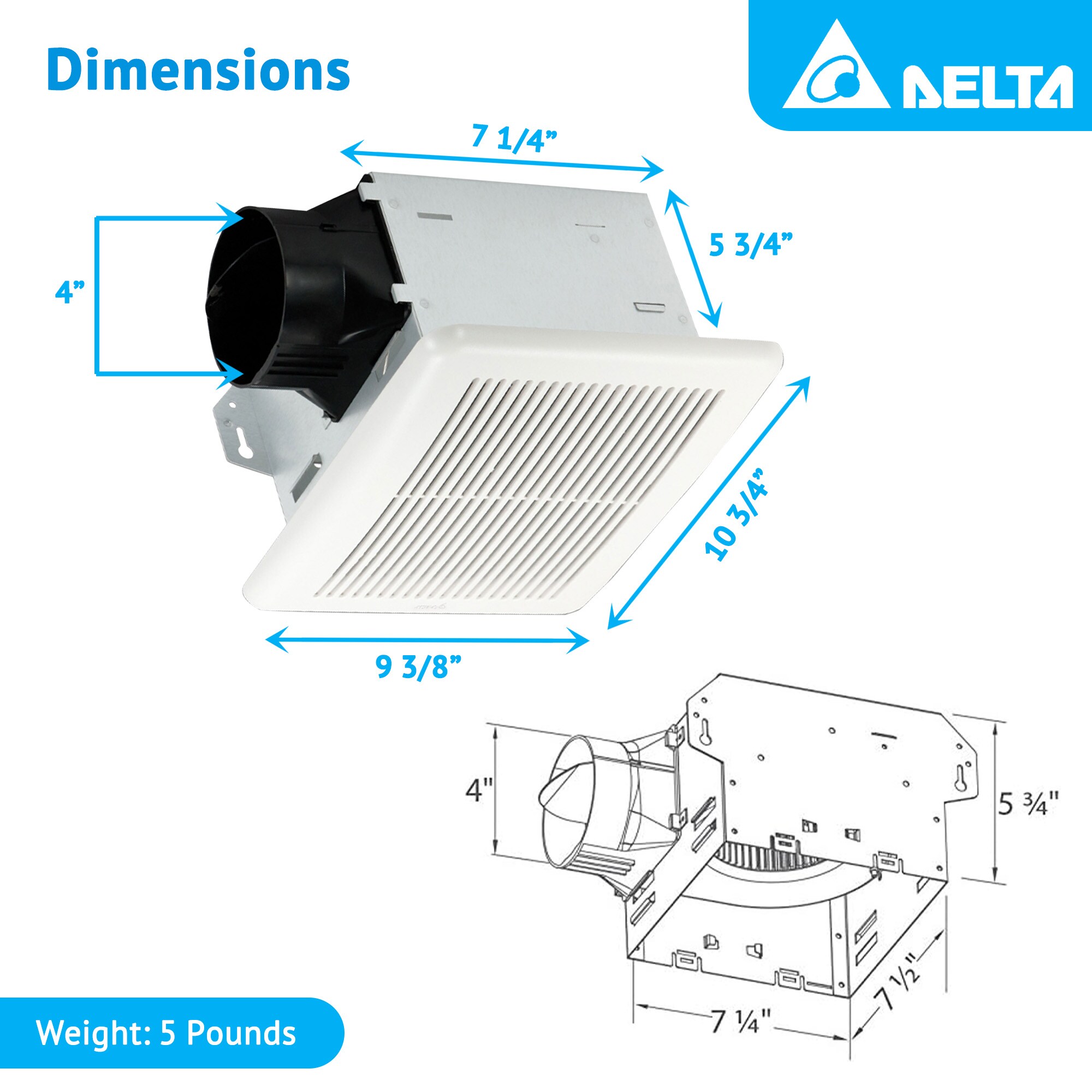 Delta Breez ITG80H Gable-Vent-Fans - View #2