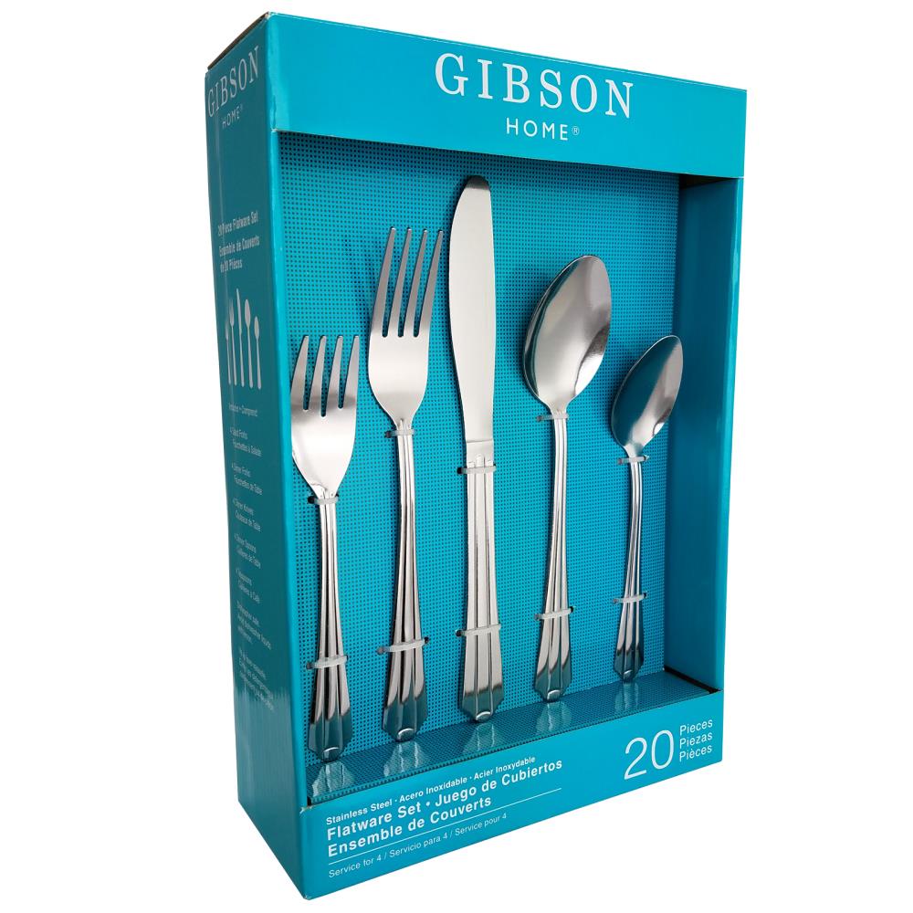 Gibson Canterbury 7pc Stainless Steel Cutlery Set - Chef, Boning, Carving,  Utility, Paring Knives, Sharpening Steel, Cutting Board - Dishwasher Safe  in the Cutlery department at