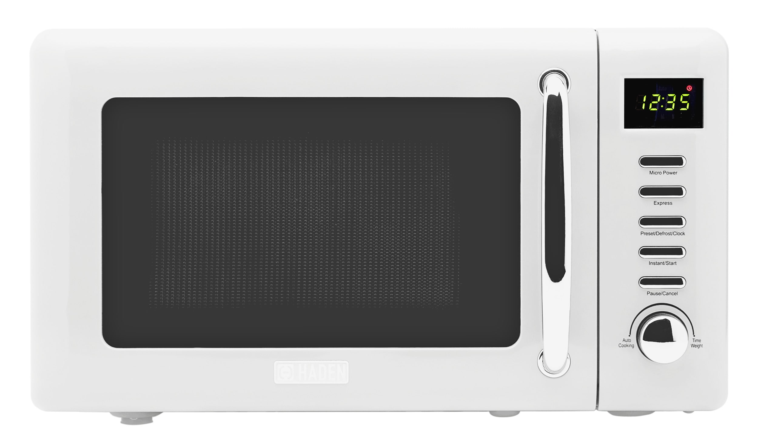 Haden Heritage 0.7-cu ft 700-Watt Countertop Microwave (Ivory White) in the Countertop  Microwaves department at