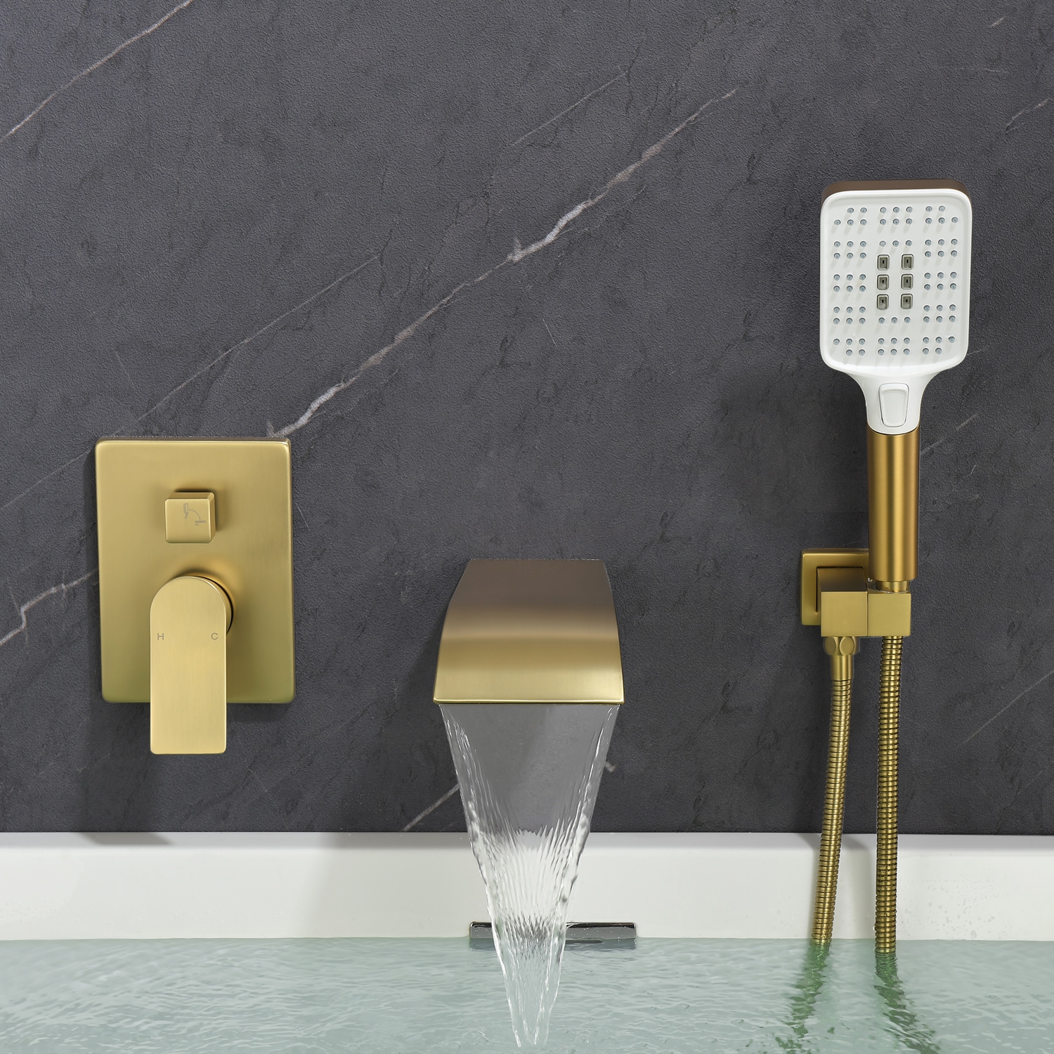 WELLFOR SPA-88020BG Roman-Tub-Faucets - View #4