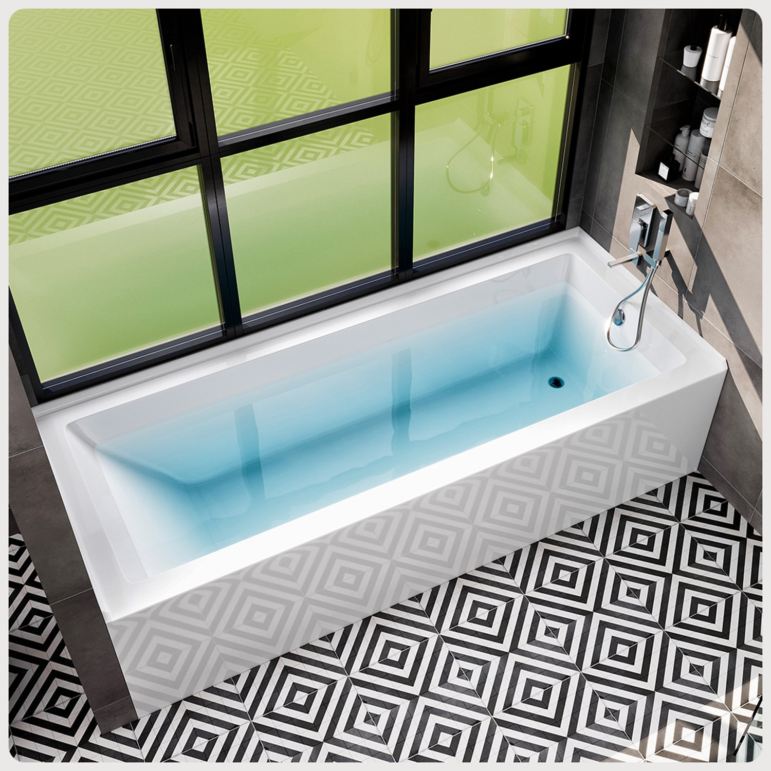 American Standard Evolution 32-in x 60-in White Acrylic Hourglass Alcove  Whirlpool Tub (Right Drain) in the Bathtubs department at