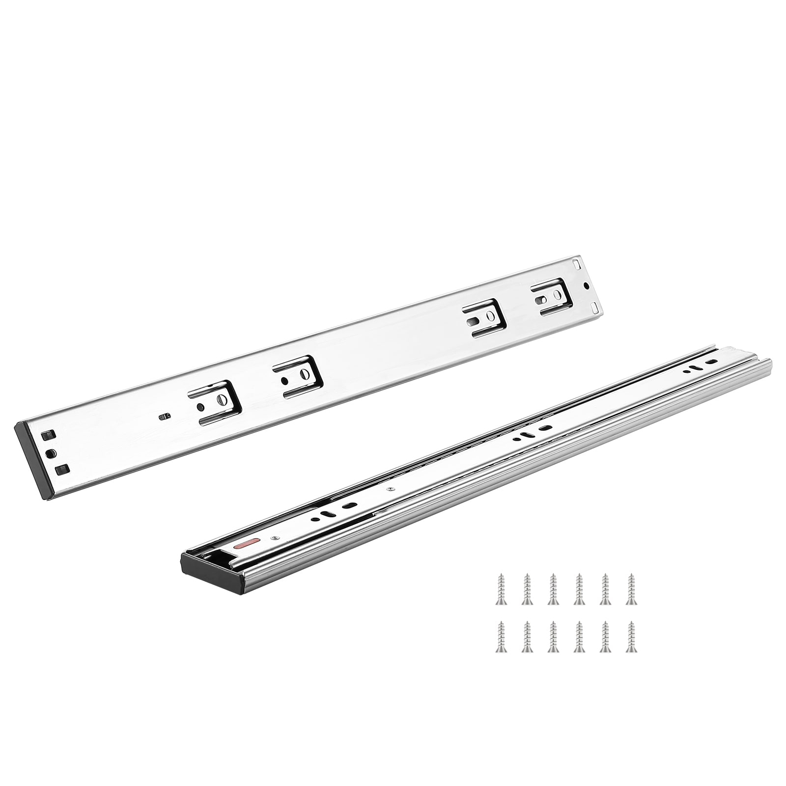 SVOPES 21.77-in Full extension Soft Close Self-Closing Side Mount 100-lb Load Capacity Heavy Duty Silver Drawer Slide 10 -Pair 10 -Pieces #SVOPESCZCJCTD07017V0