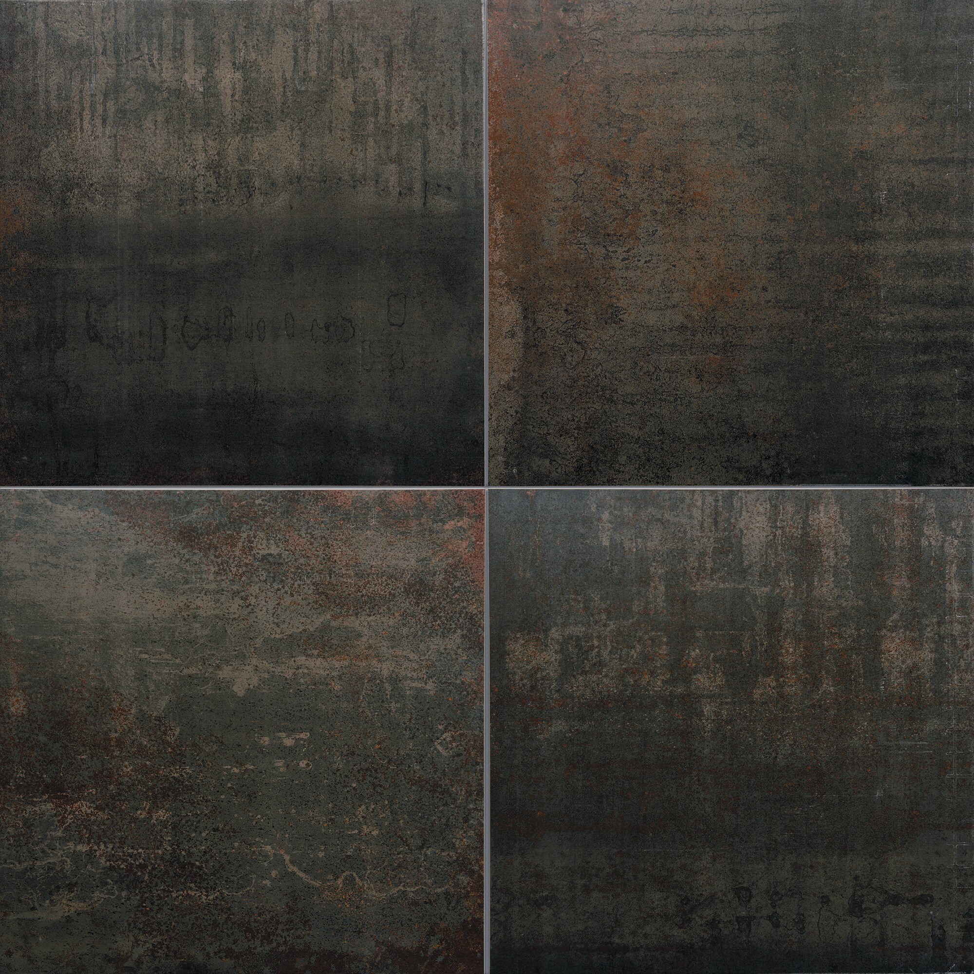Crossville EnGarde 4-Pack Charcoal 24-in x 24-in Metallic Porcelain Stone Look Floor and Wall Tile