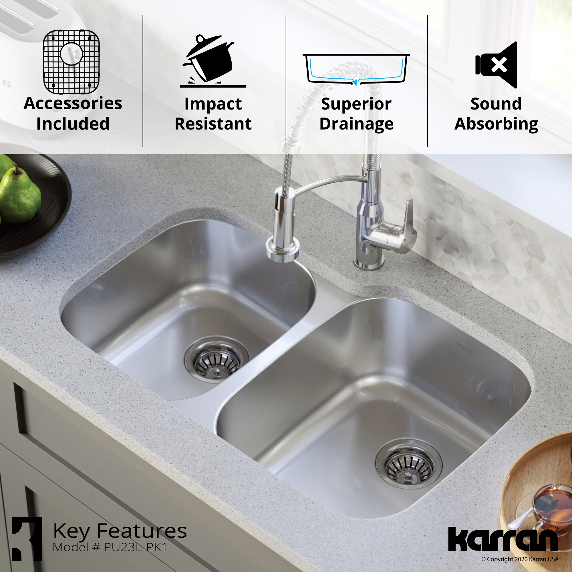 Karran PU23L-PK1 Kitchen-Sinks - View #7
