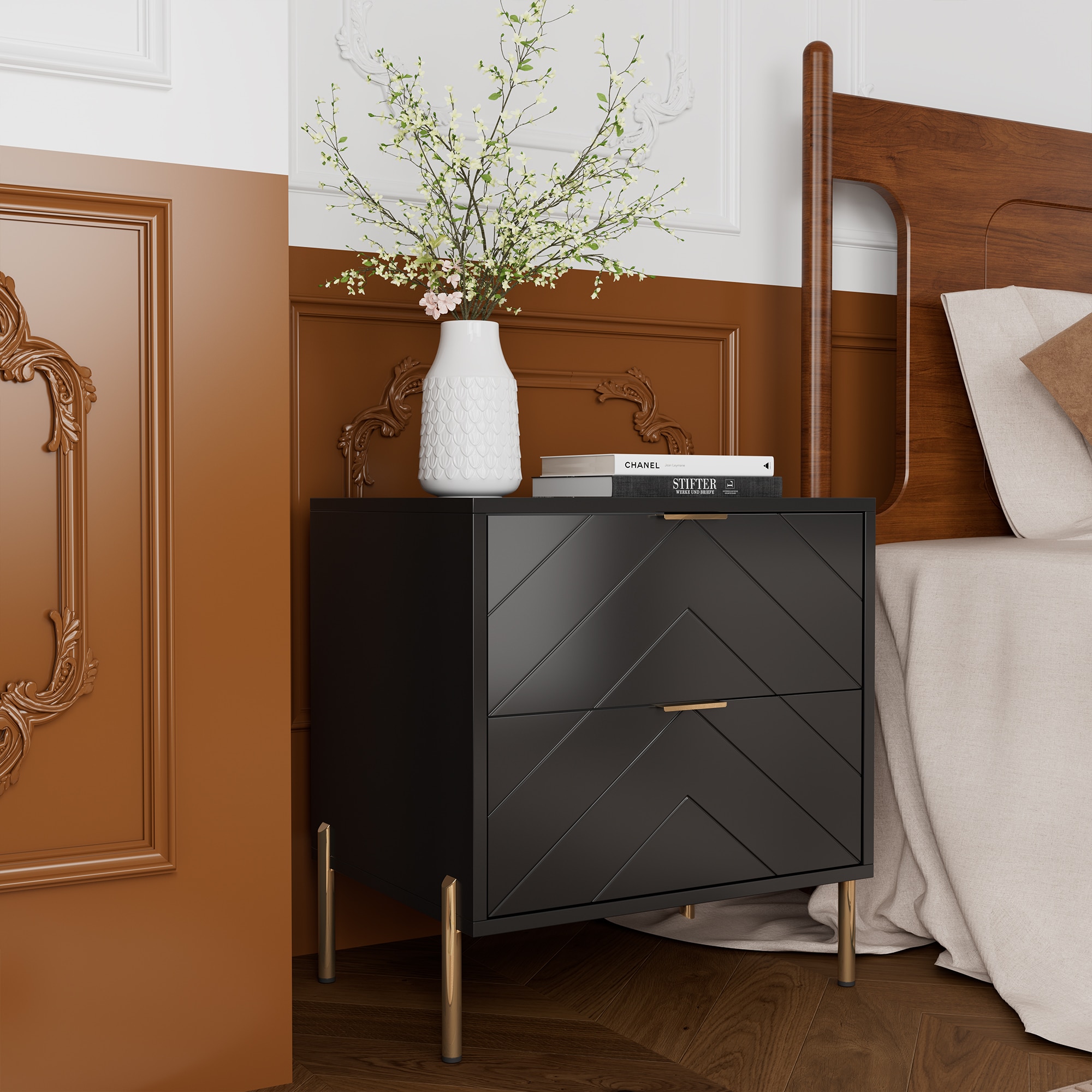 Clihome CL-CJ2C-BK nightstands - View #8