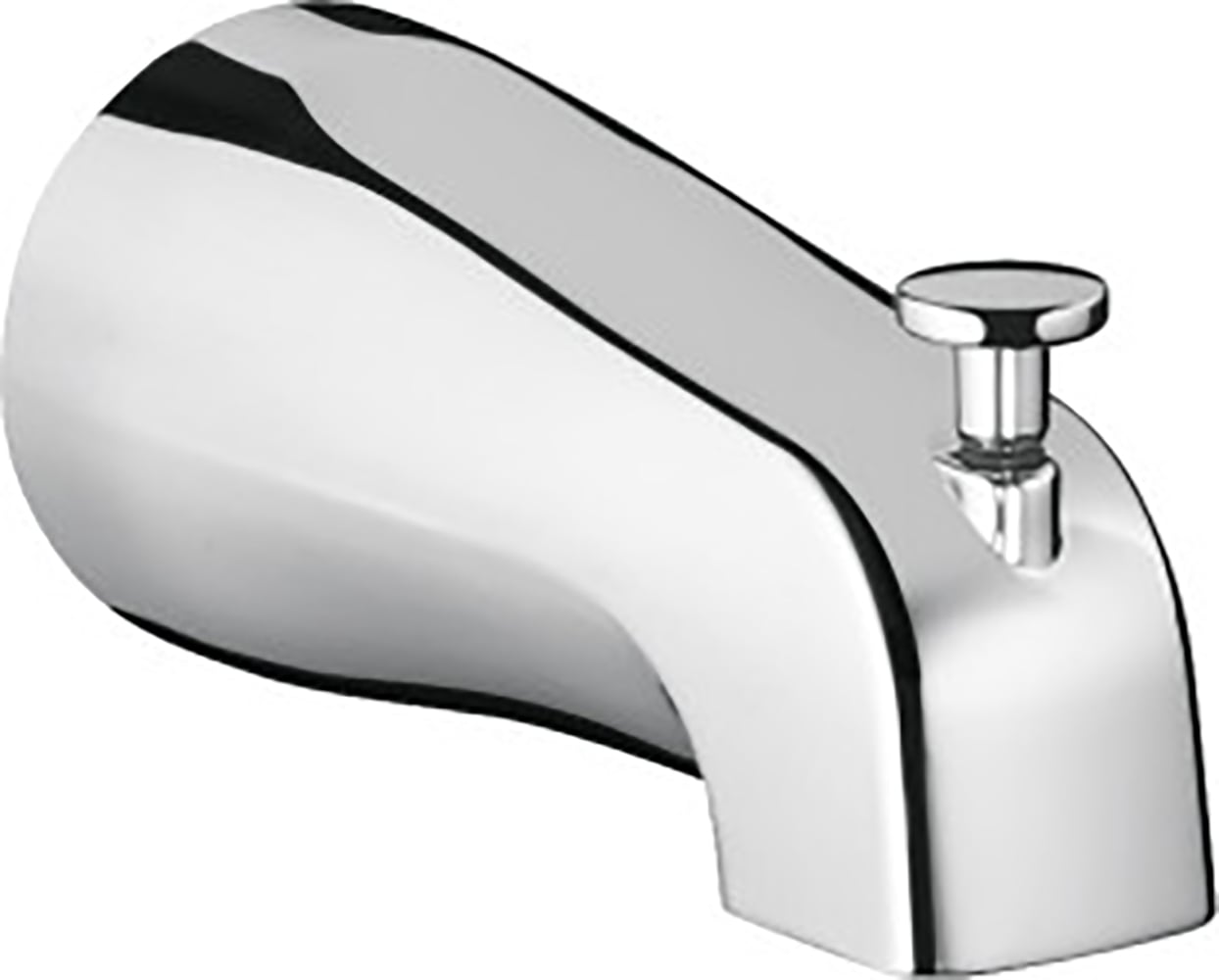 Hansgrohe Chrome Universal Fit Bathtub Spout with Diverter in the