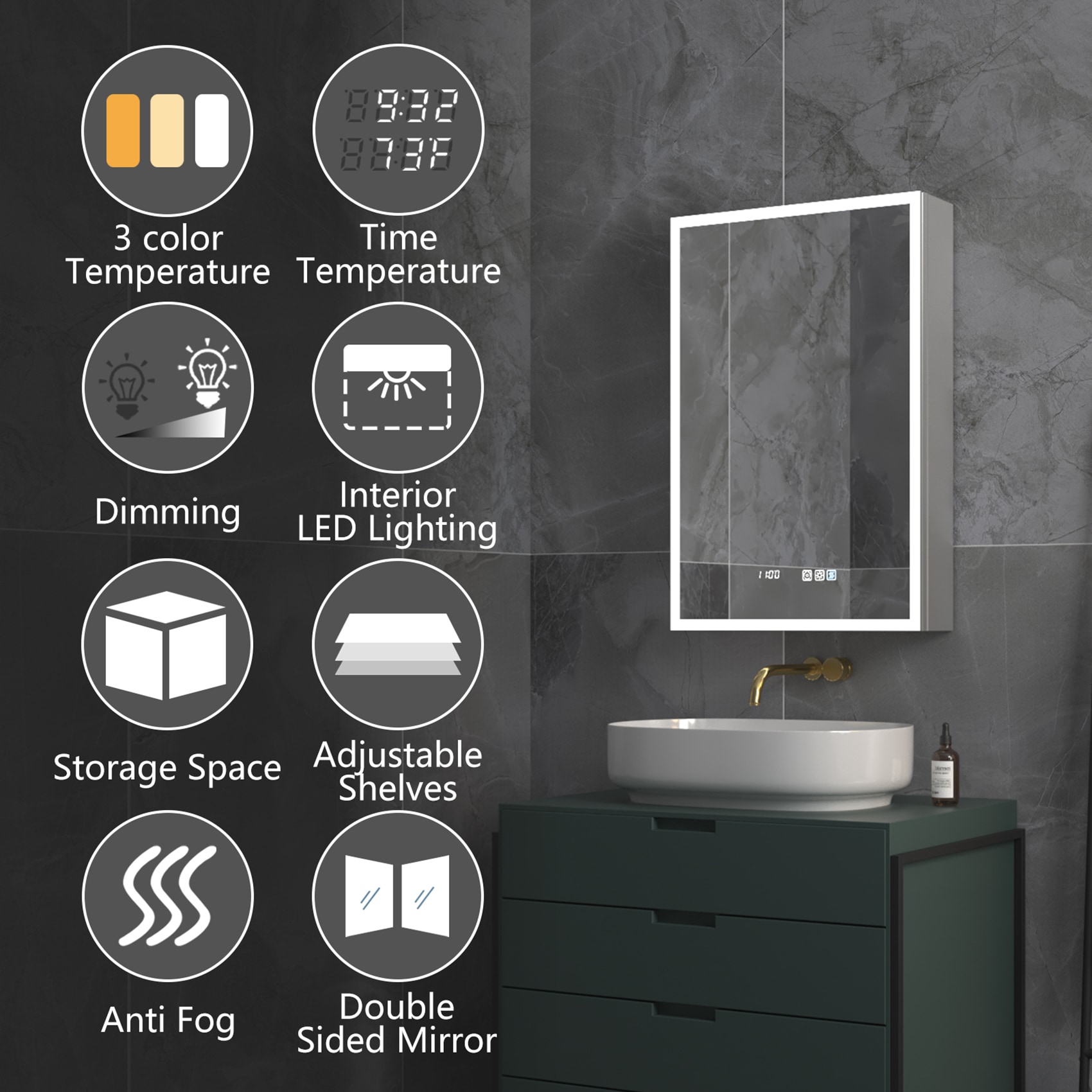 ExBrite EXMC2030V8RX Bathroom-Medicine-Cabinets - View #4