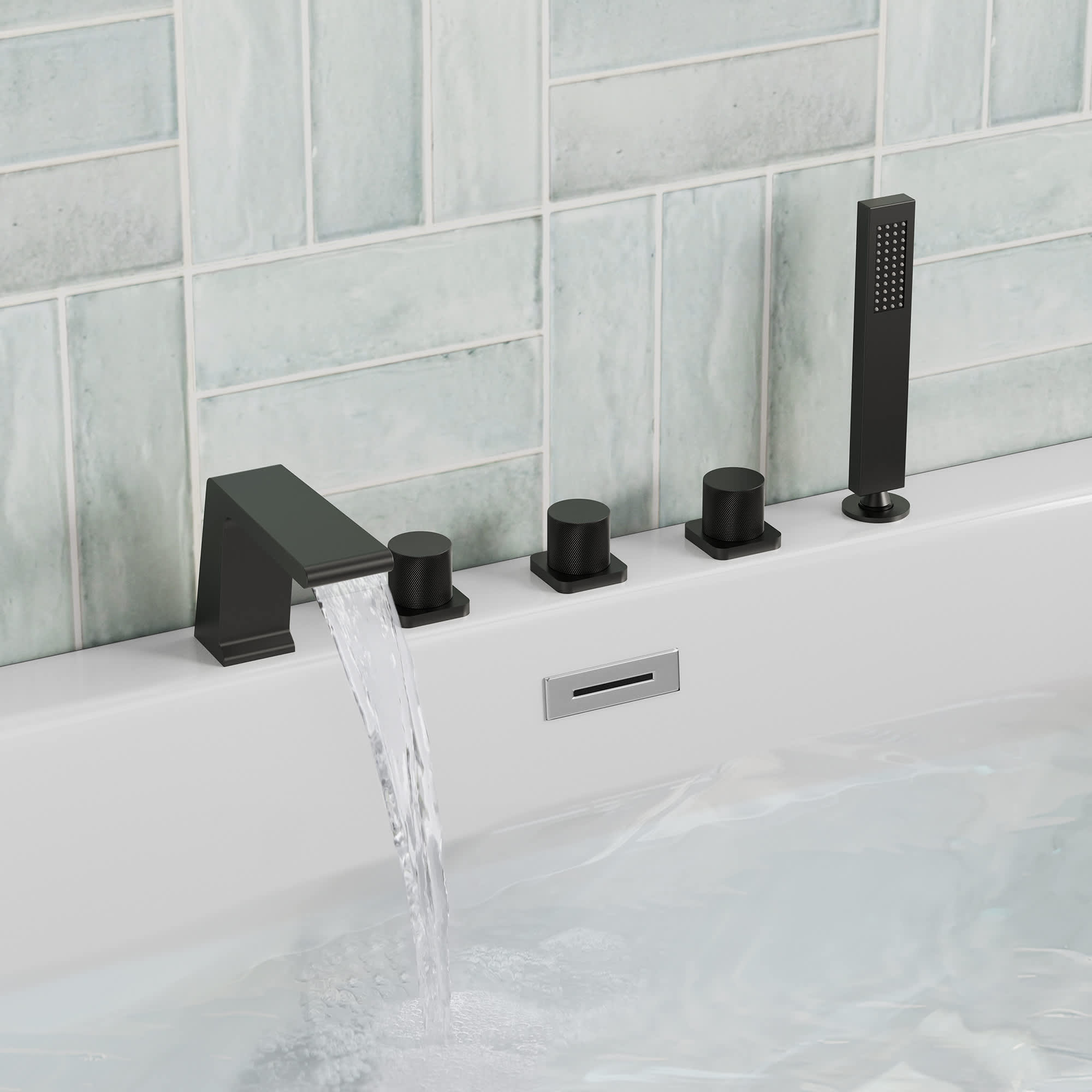EVERSTEIN SFS1009-BK Roman-Tub-Faucets - View #3