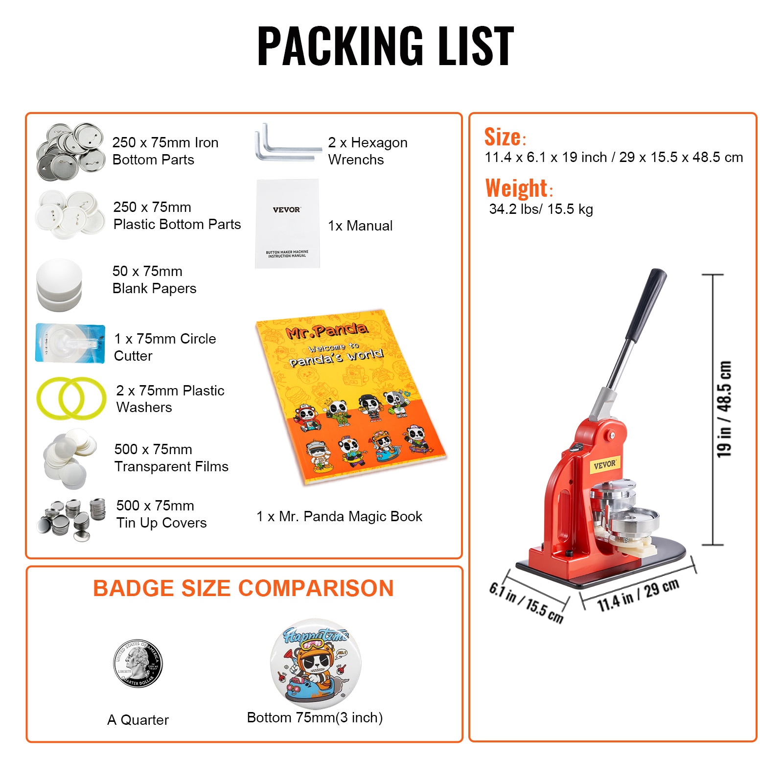 VEVOR SCBJSKXZ75MM01900V0 Crafting-Machines-Accessories - View #4