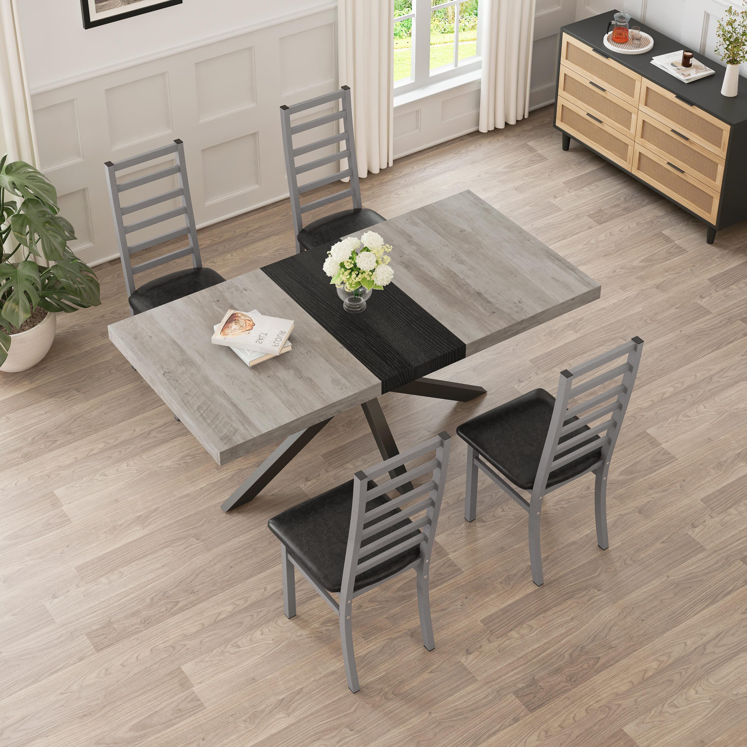 Vynxaria LEXY0078-DJCY-4GRY Dining-Chairs - View #5