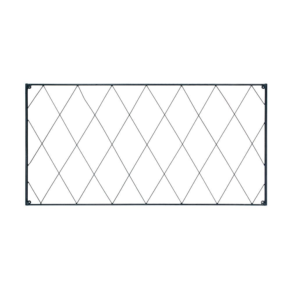 Minuteman International FT-54E 46-in W x 23-in H Black Powder Coat Iron Garden Trellis For Climbing Plants For Cucumbers For Roses For Tomatoes