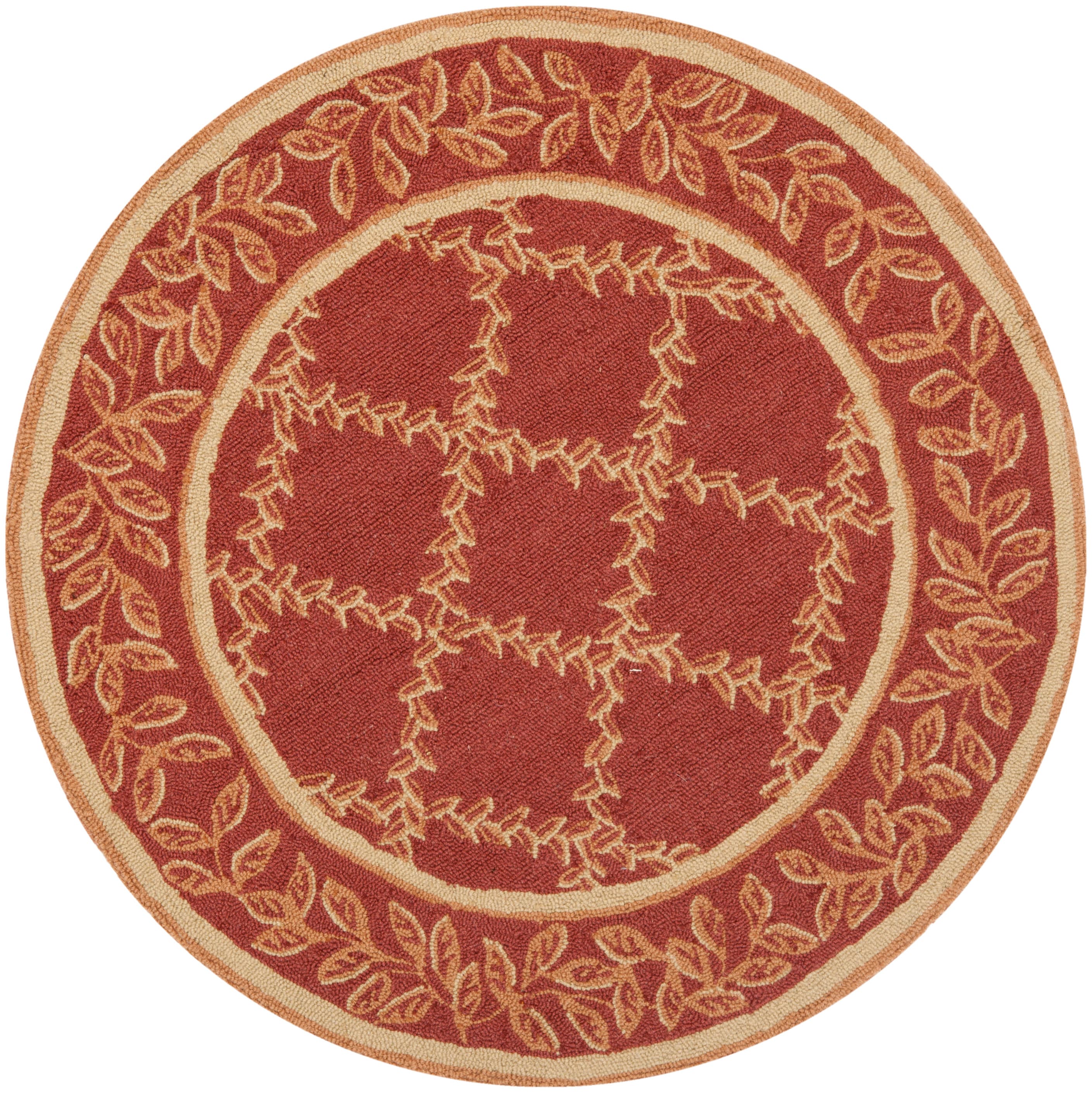 Chelsea Hooked Rug 230E Rst/Gld 3in x 3in Rug