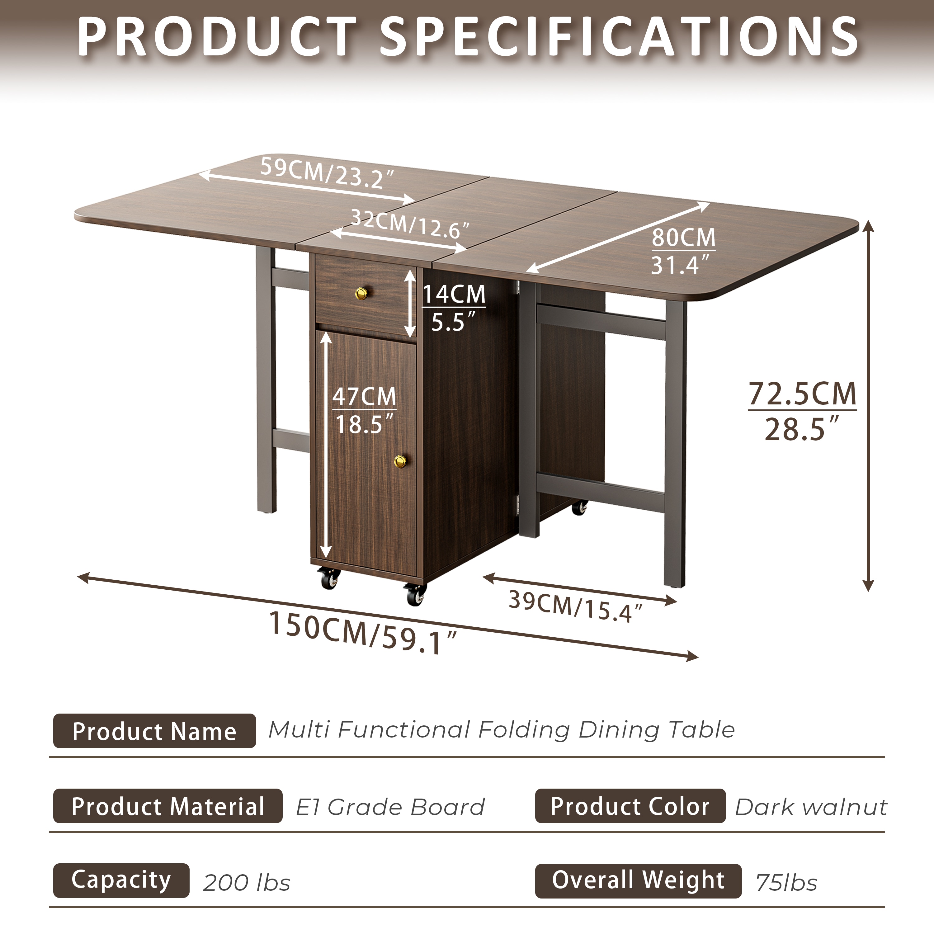 ATJafurn ATJ-DT002 Folding-Tables - View #5