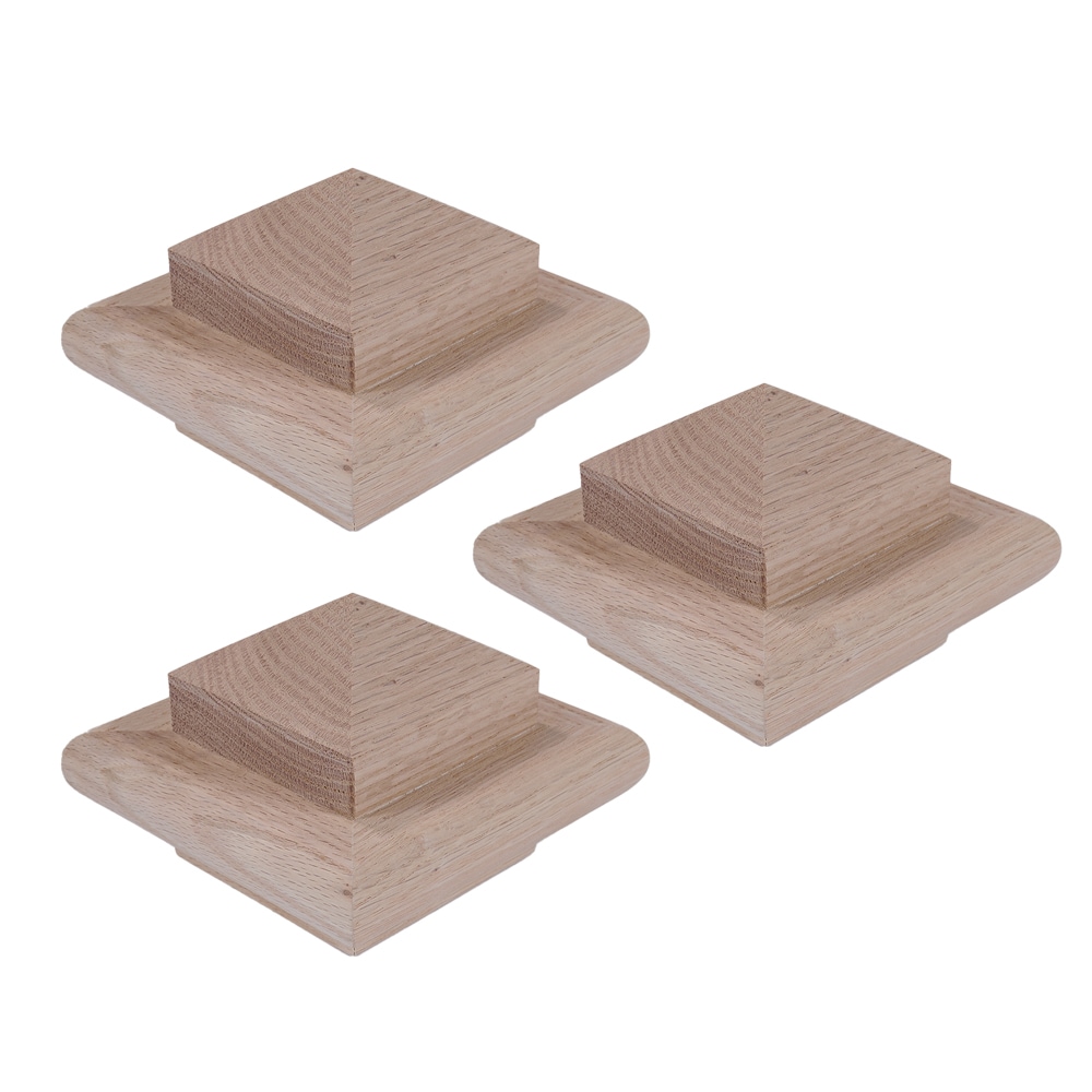RELIABILT WGB300OAK 3-in x 3-in Unfinished Red oak Classic Stair Newel Post Cap 3 -Pack