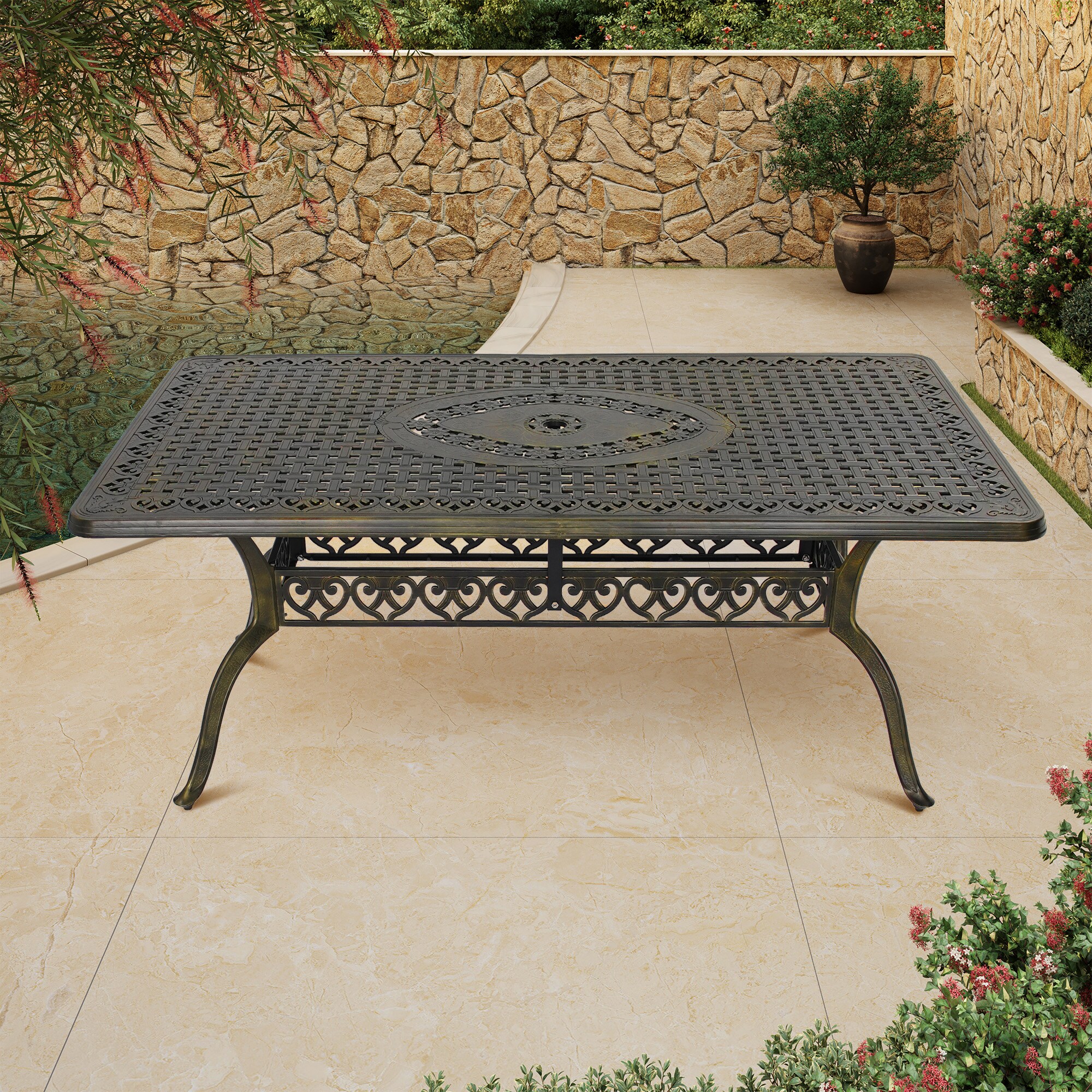 Clihome CL-XG180DF-BR Patio-Tables - View #3
