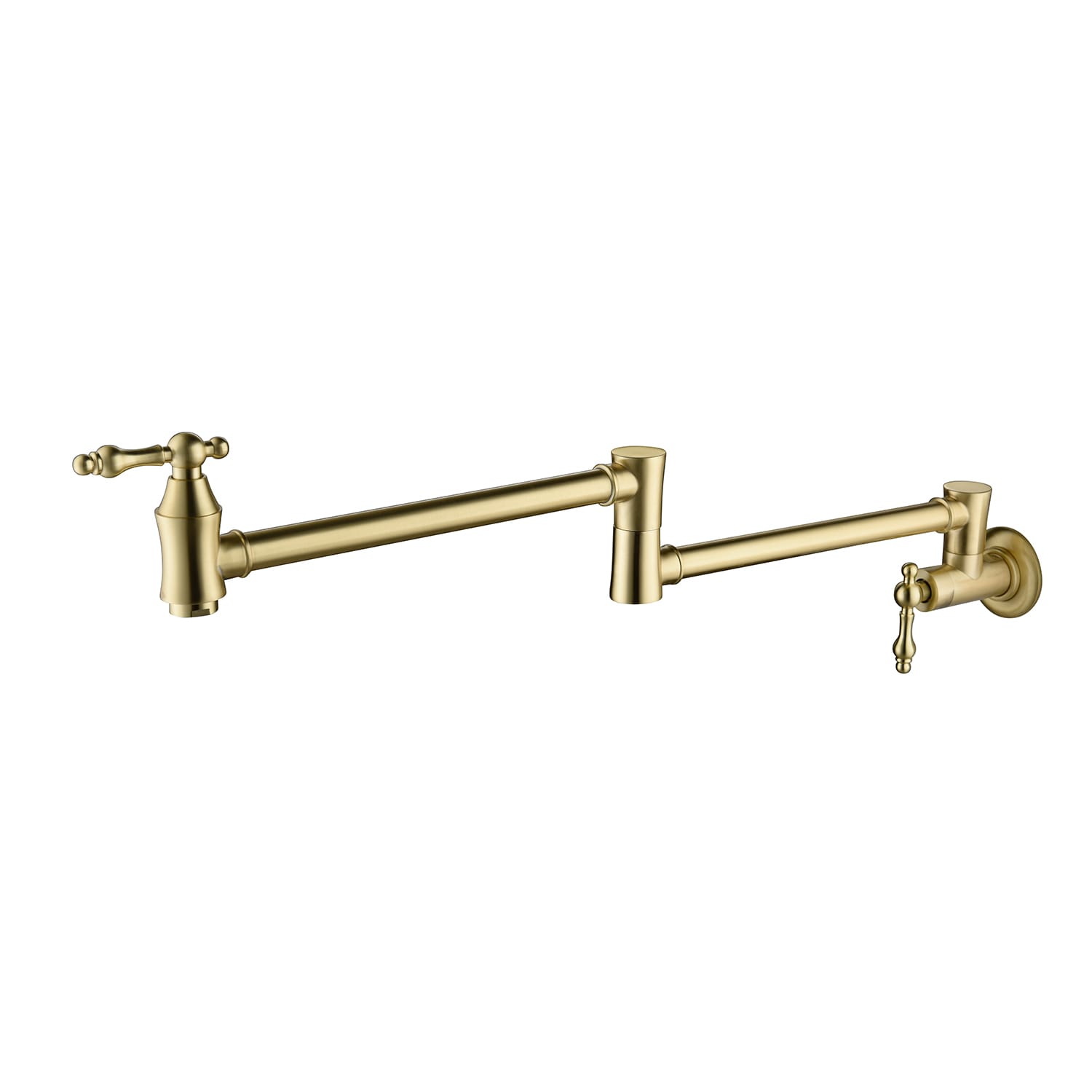 Flynama XY-QY-2225NG Brushed Gold Single Handle Wall-mount Pot Filler Kitchen Faucet
