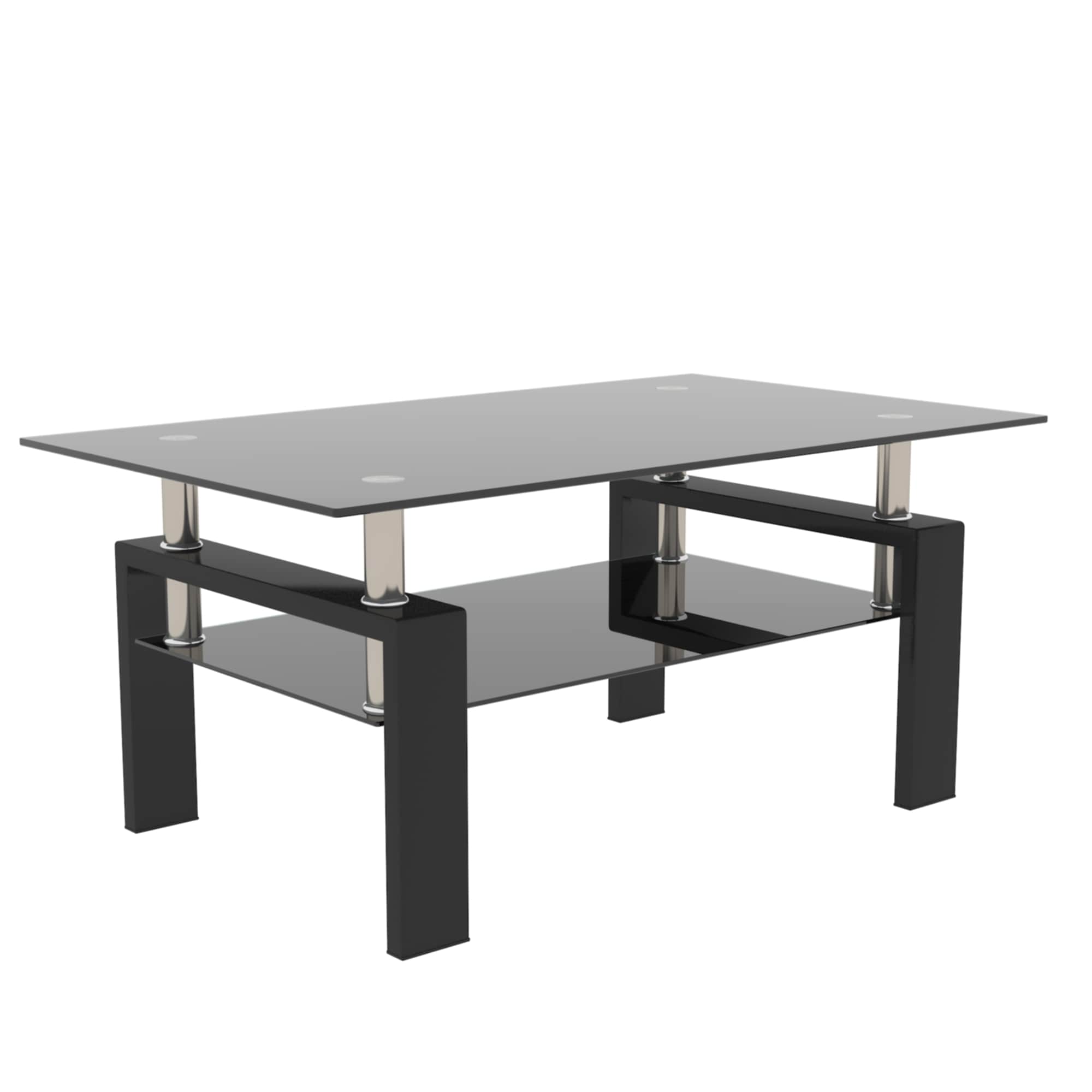 Maocao Hoom JL4138125 Black Glass Modern Coffee Table