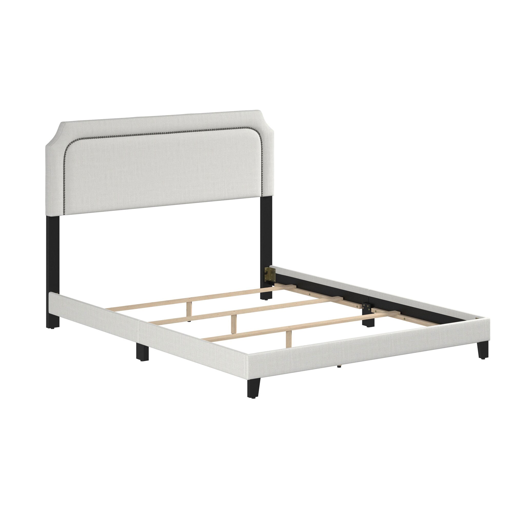 eLuxury Cream Full Bed Frame with Storage at Lowes.com