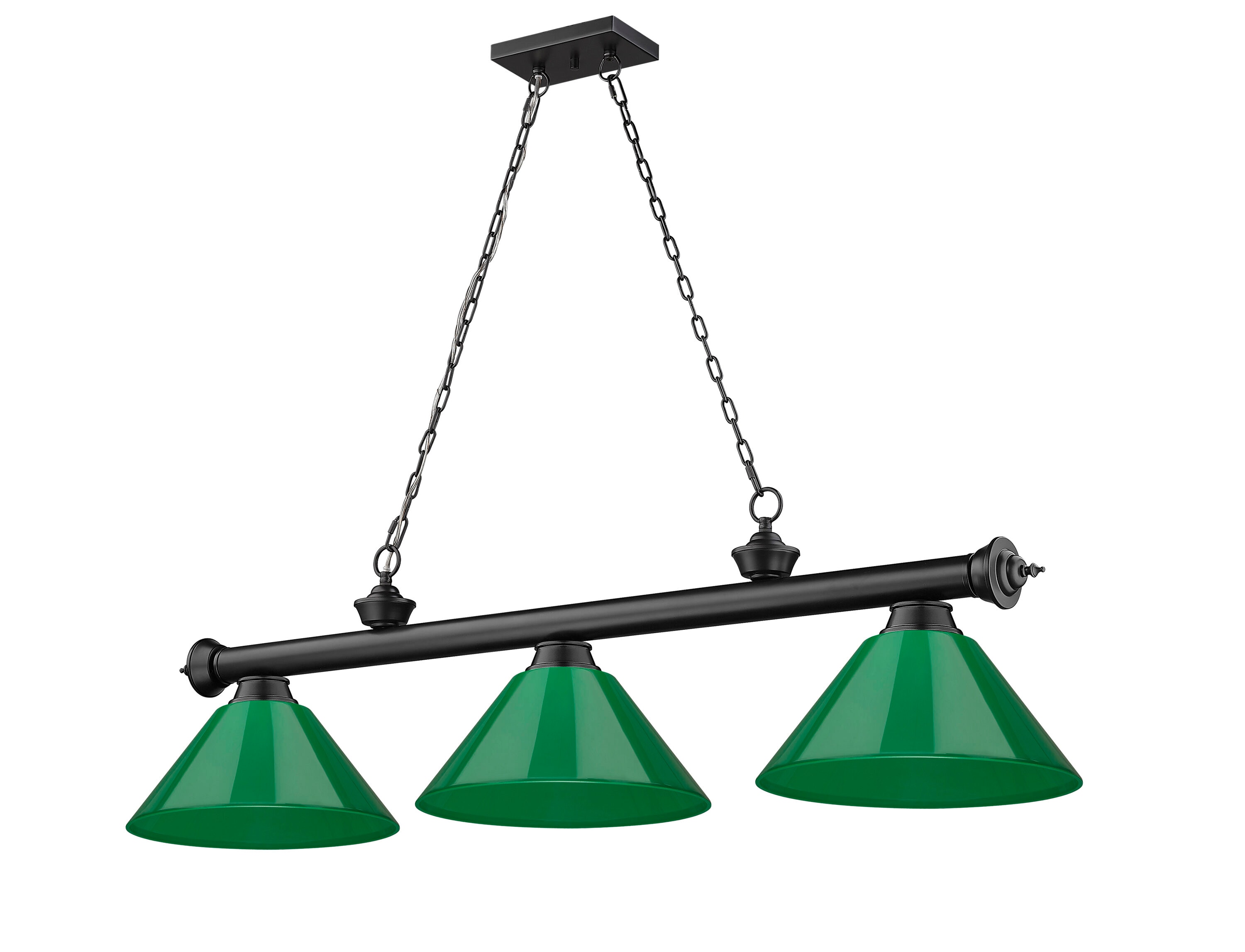 Z-Lite 2306-3MB-PGR Pool-Table-Lighting - View #5