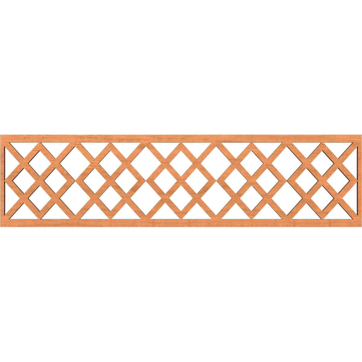 Ekena Millwork MLDB12X47HADCH Hadley Fretwork Flat Trim 12-in x 3.92-ft Cherry Brown Unfinished 2156469 Pierced Wall Panel Moulding
