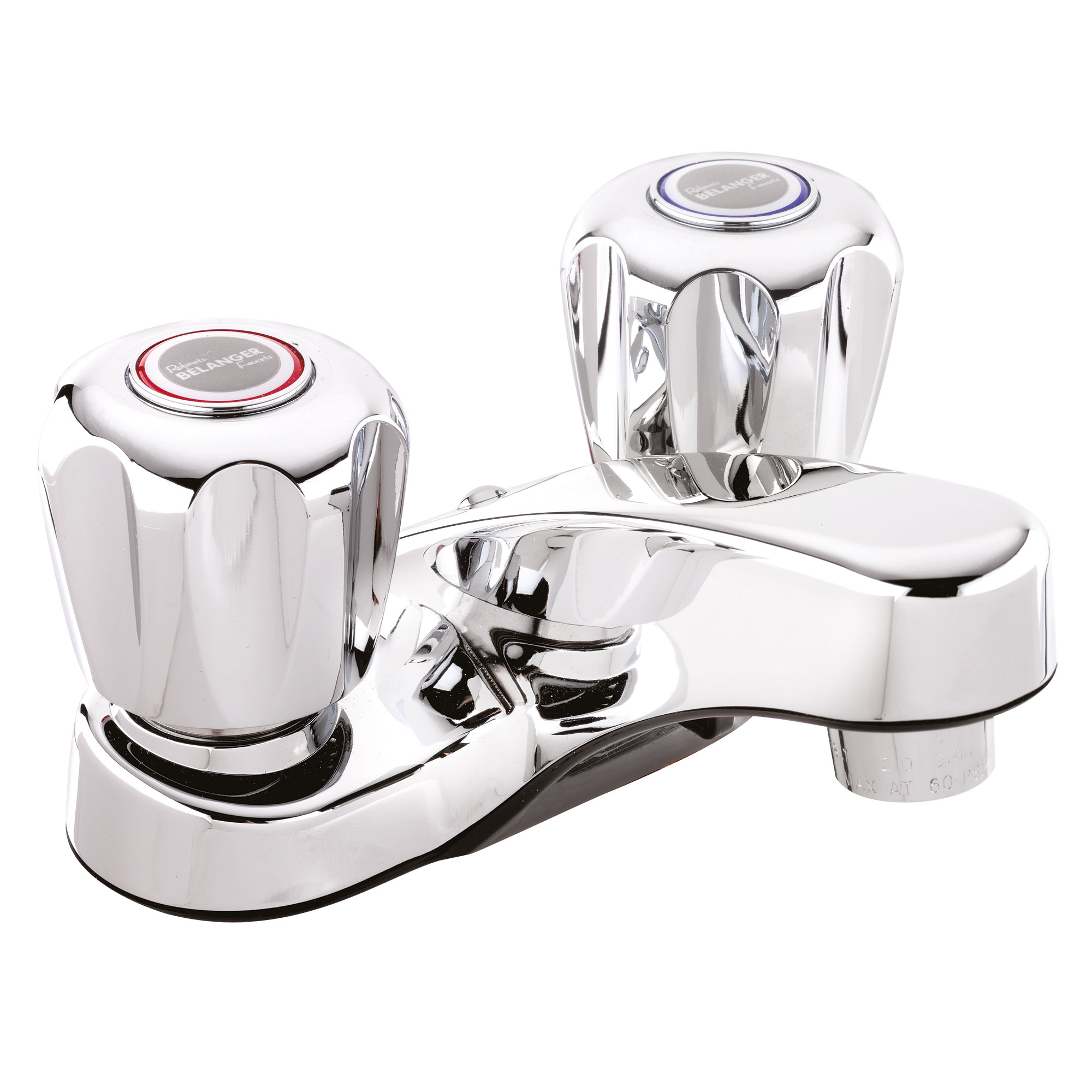 Belanger 3063 Polished Chrome 4-in centerset 2-Handle Bathroom Sink Faucet with Deck Plate