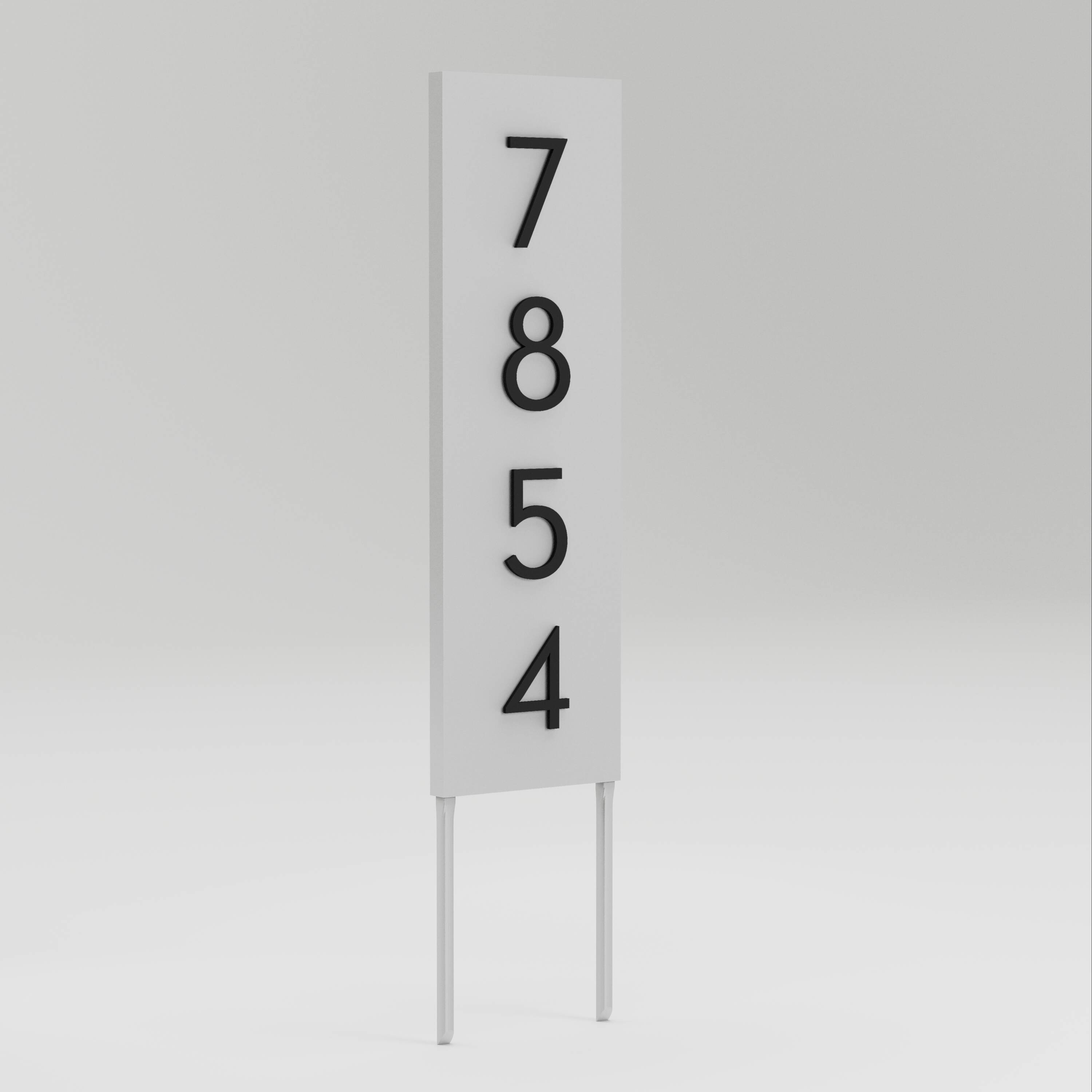 Post & Porch Address Plaques 26-1/2-in H x 8-in W White Steel Address plaque #WELCOME-WHITE