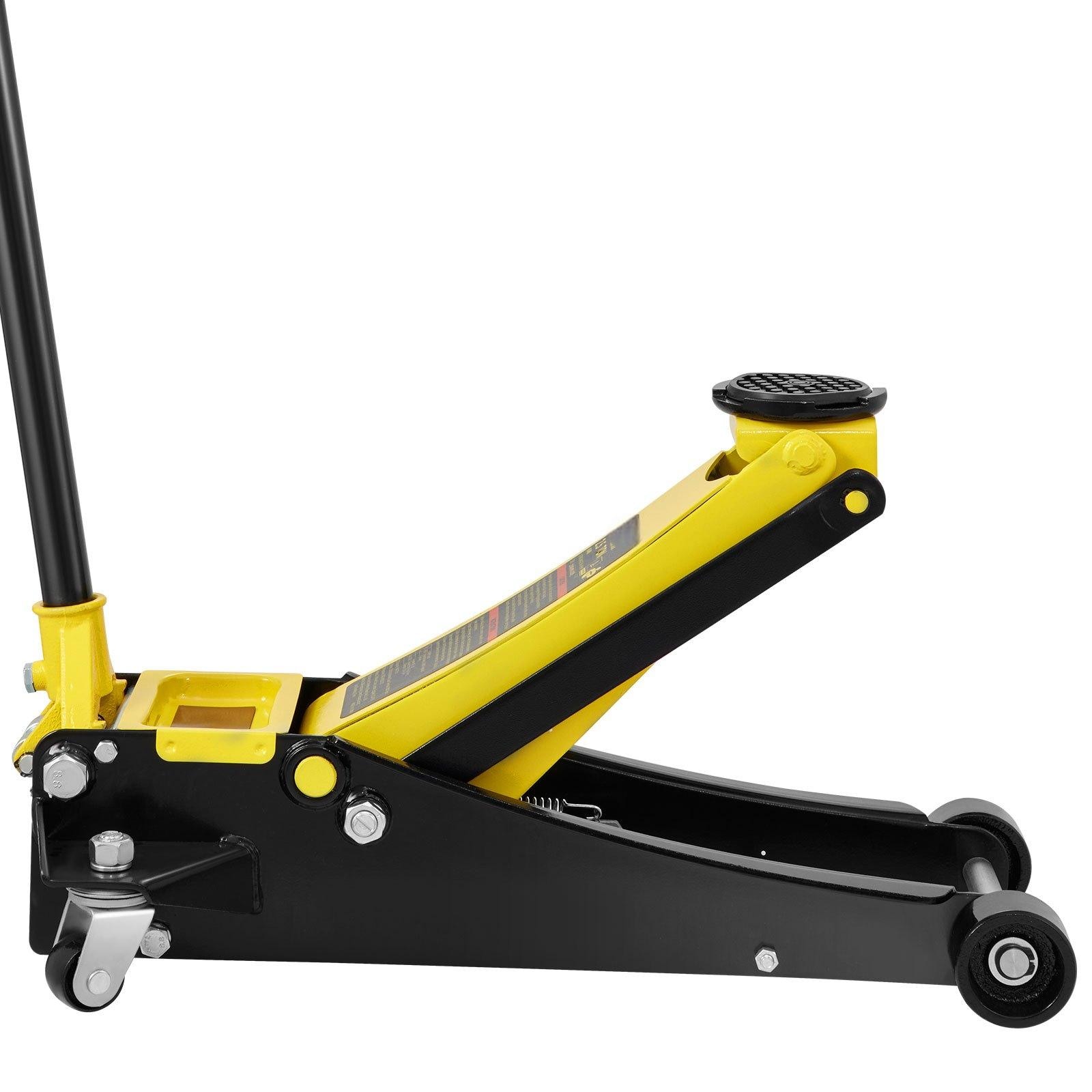 Mecale 2.5-Ton Low Profile Racing Floor Jack Dual-Piston Quick Lift for Car and Garage