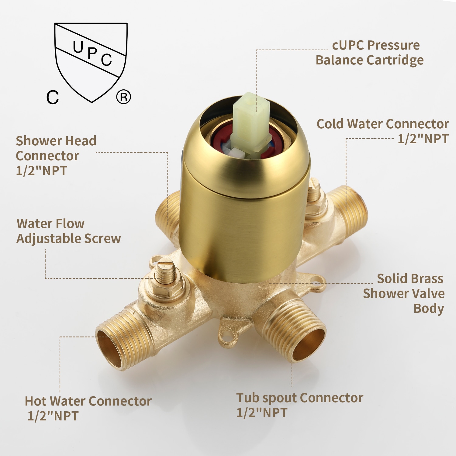 WELLFOR WAQ7006CP Tub-Shower-Faucets - View #6