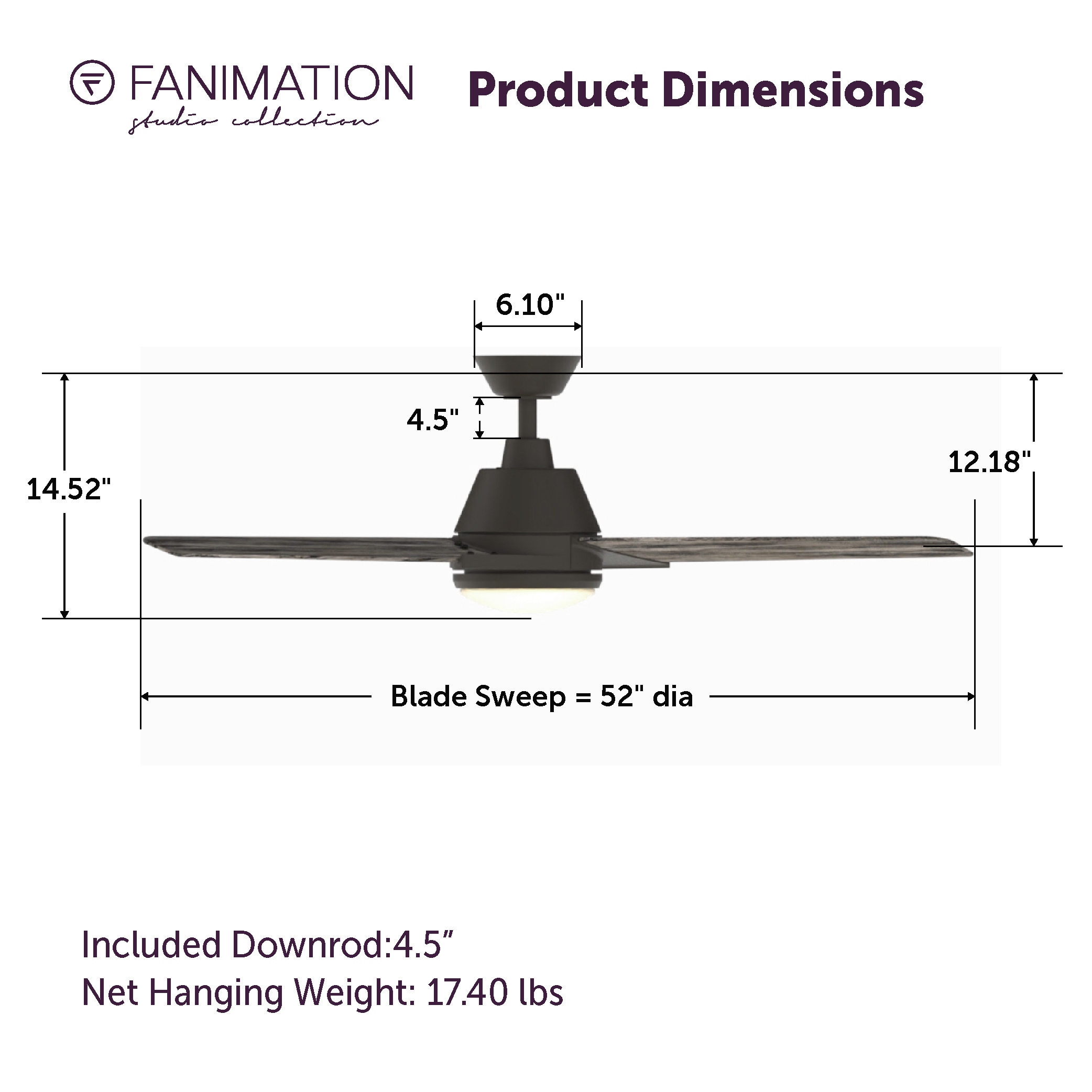 Fanimation Studio Collection LP8406LGR Ceiling-Fans - View #10