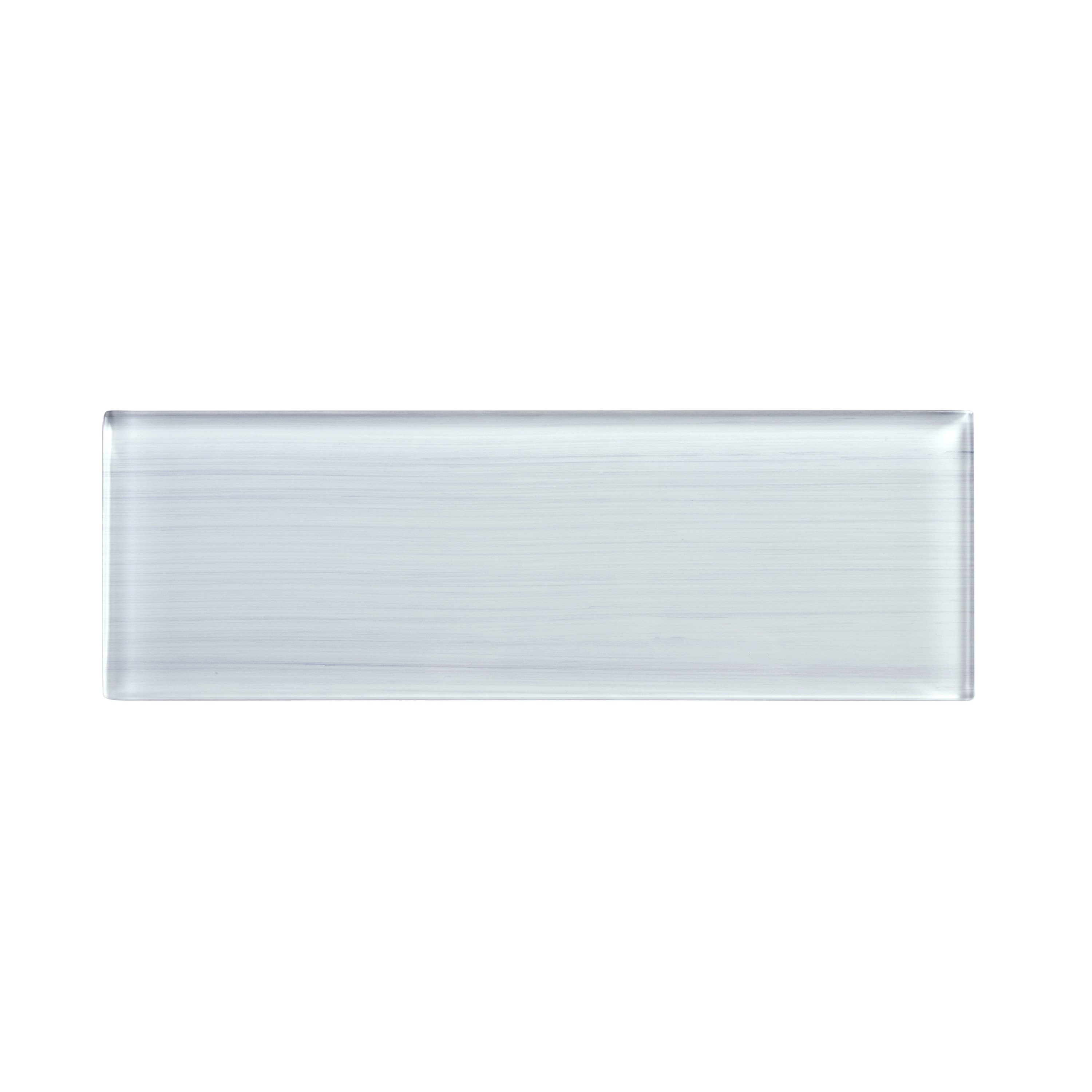 WS Tiles WST-05R Hand Painted Glass Series White 3-in x 9-in Polished Glass Large format Wall Tile ( 5-sq ft Carton )