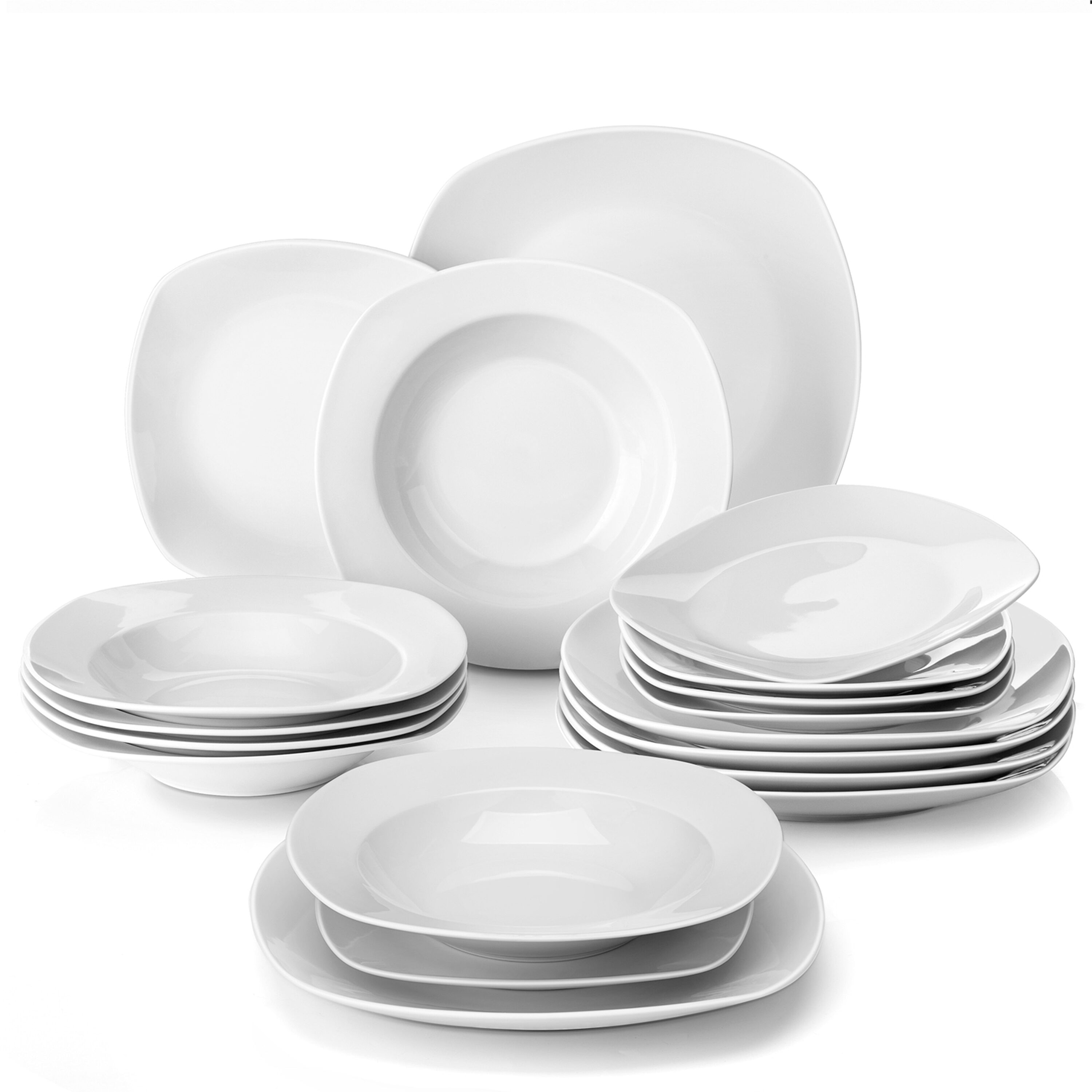 MALACASA Dinnerware Sets for 6, 26 Piece Porcelain