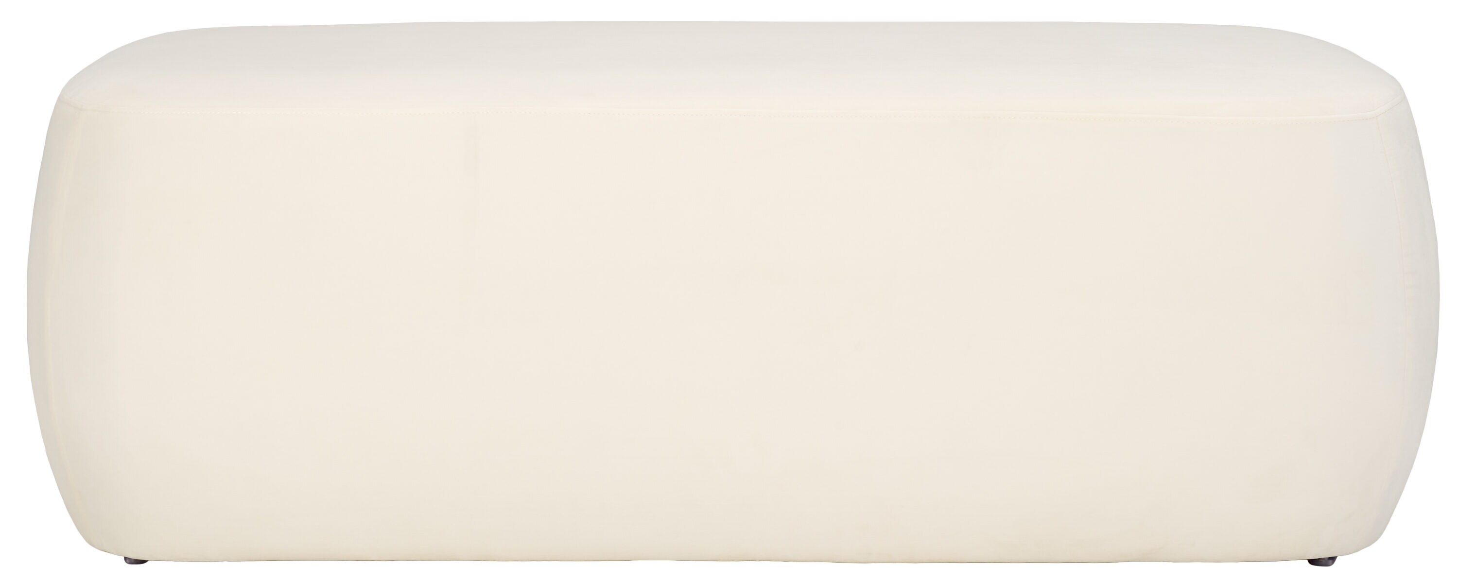 Whitley Cream Velvet Rectangular Ottoman 50"