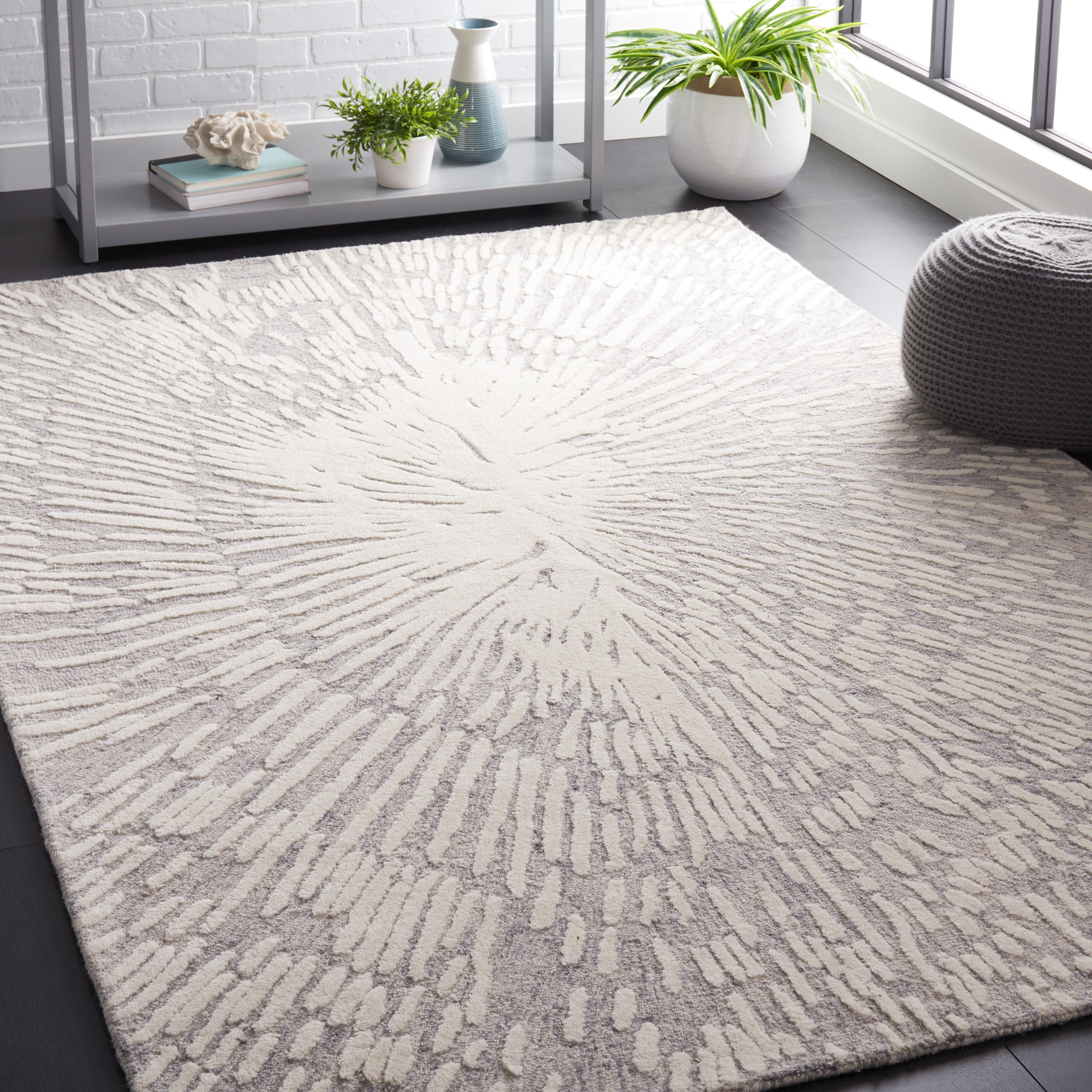  Metro 478 Gray/Ivory Contemporary 5Ft x 8Ft Medium Rectangle Rug