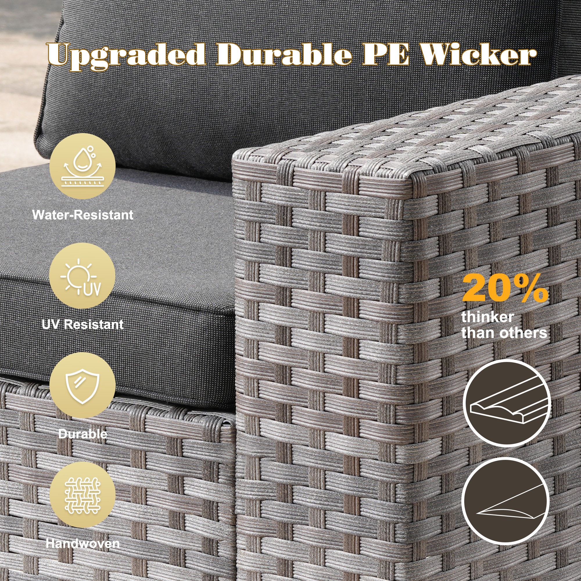 Pouuin SCFPBBR1-9 Patio-Sofas-Daybeds - View #3