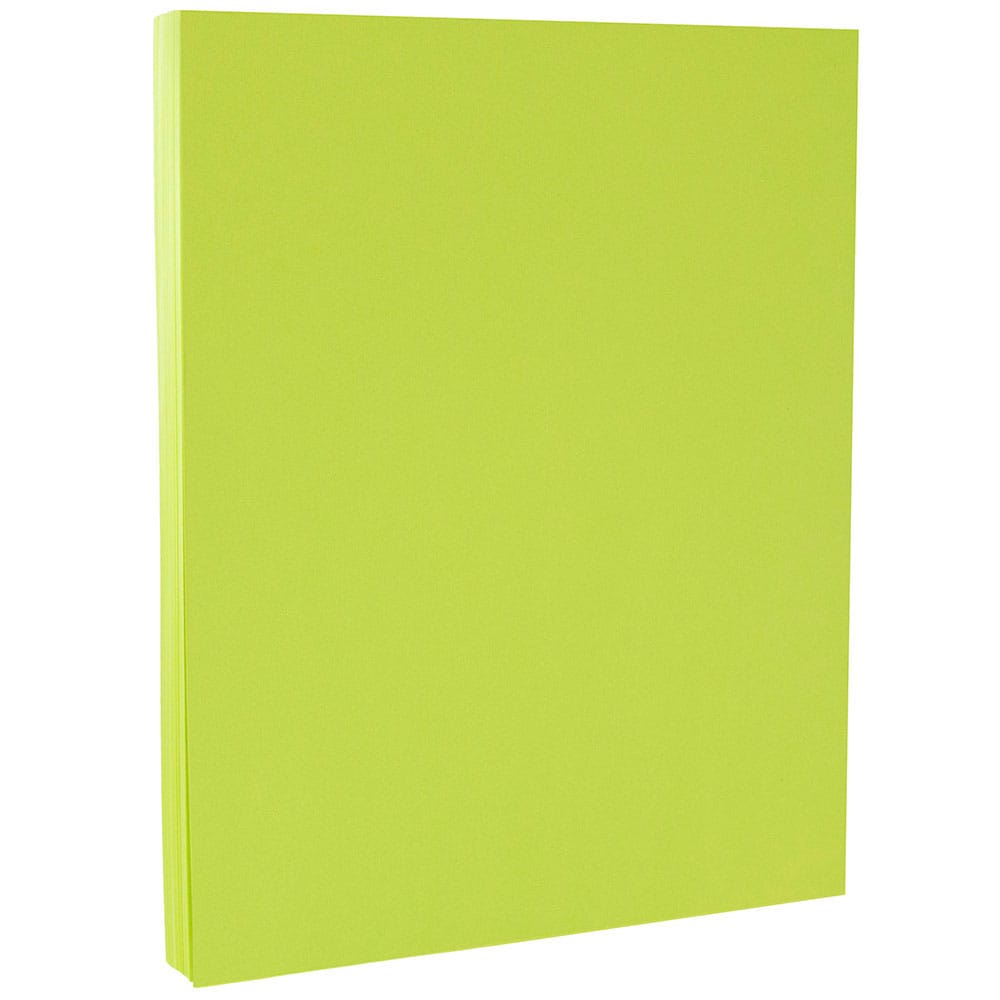 65Lb Cover 8.5 x 11 inch Lime Green Cardstock 50 Sheets