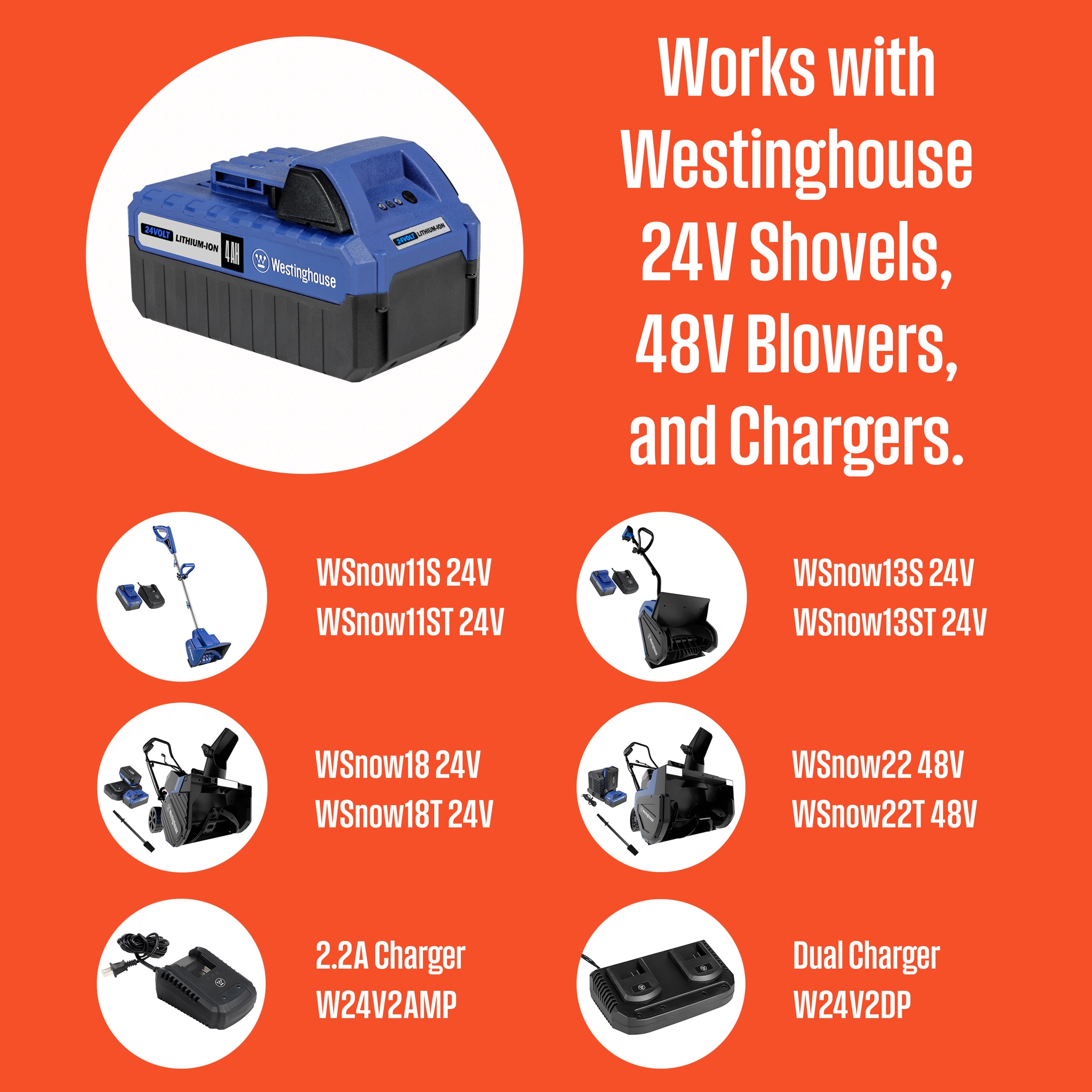 Westinghouse W24V4AH Cordless-Ope-Batteries - View #3