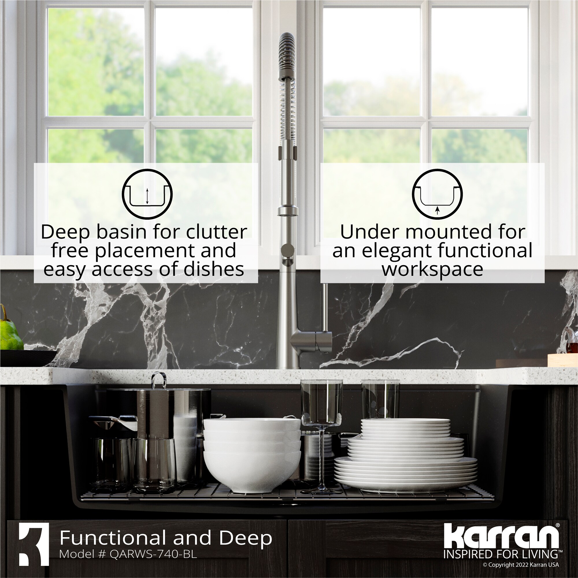 Karran QARWS-740-BL Kitchen-Sinks - View #6