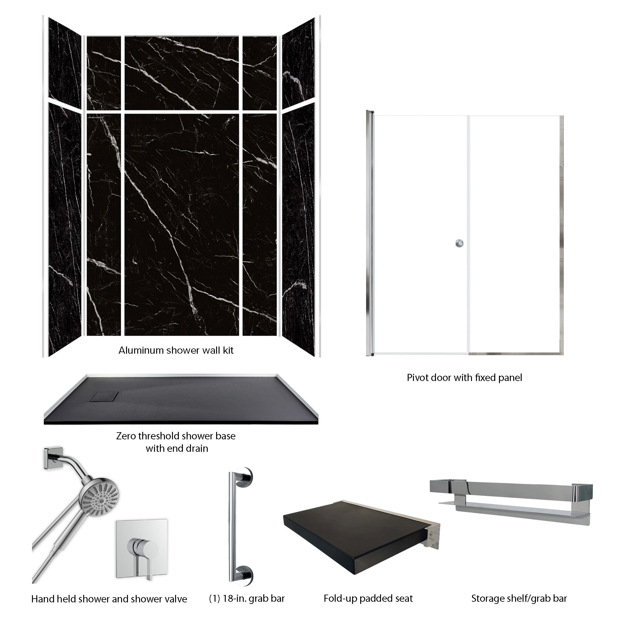 Transolid TWWCSK603296-KI03GPC Alcove-Shower-Kit - View #2