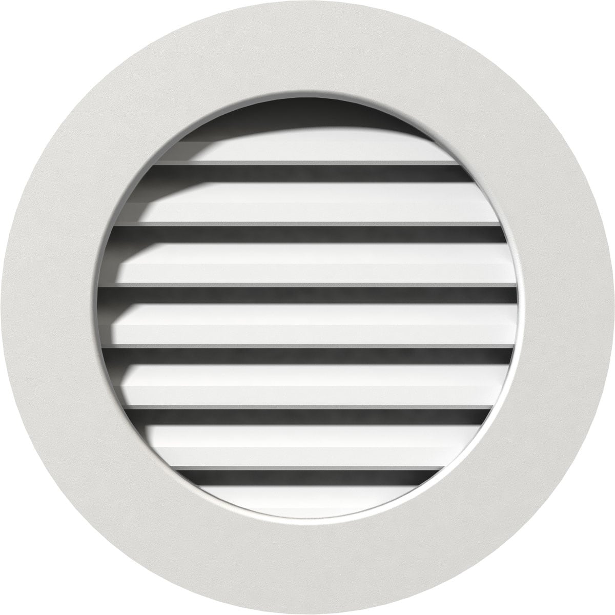 Ekena Millwork GVPRO12X1201FUN 12-in x 12-in Off-white Round PVC Gable Louver Vent