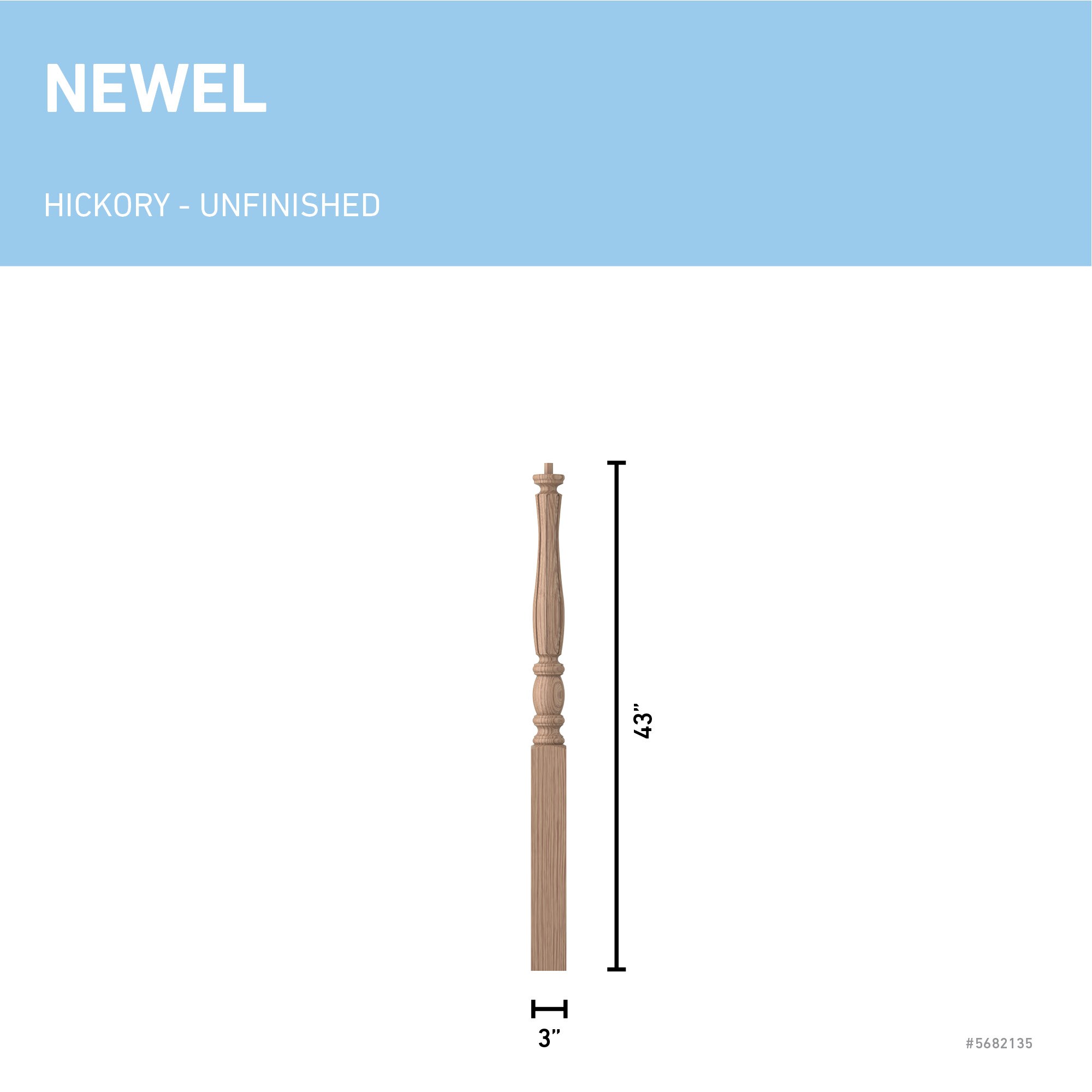 L.J. Smith Stair Systems LJF-3210-HK Interior-Stairpart-Newel-Posts - View #3