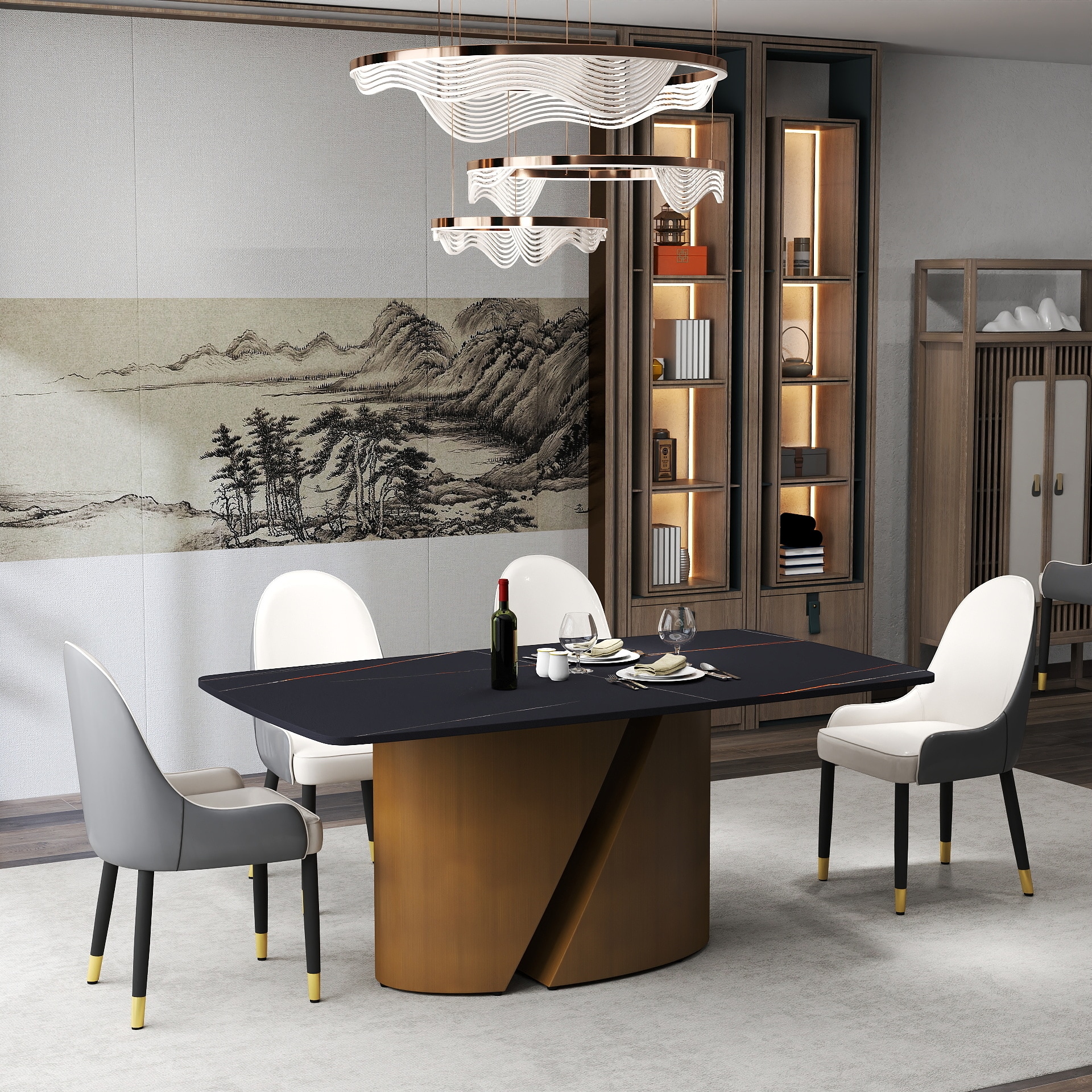 BuotiqHom DH-AT-18AB-L14G Dining-Tables - View #2