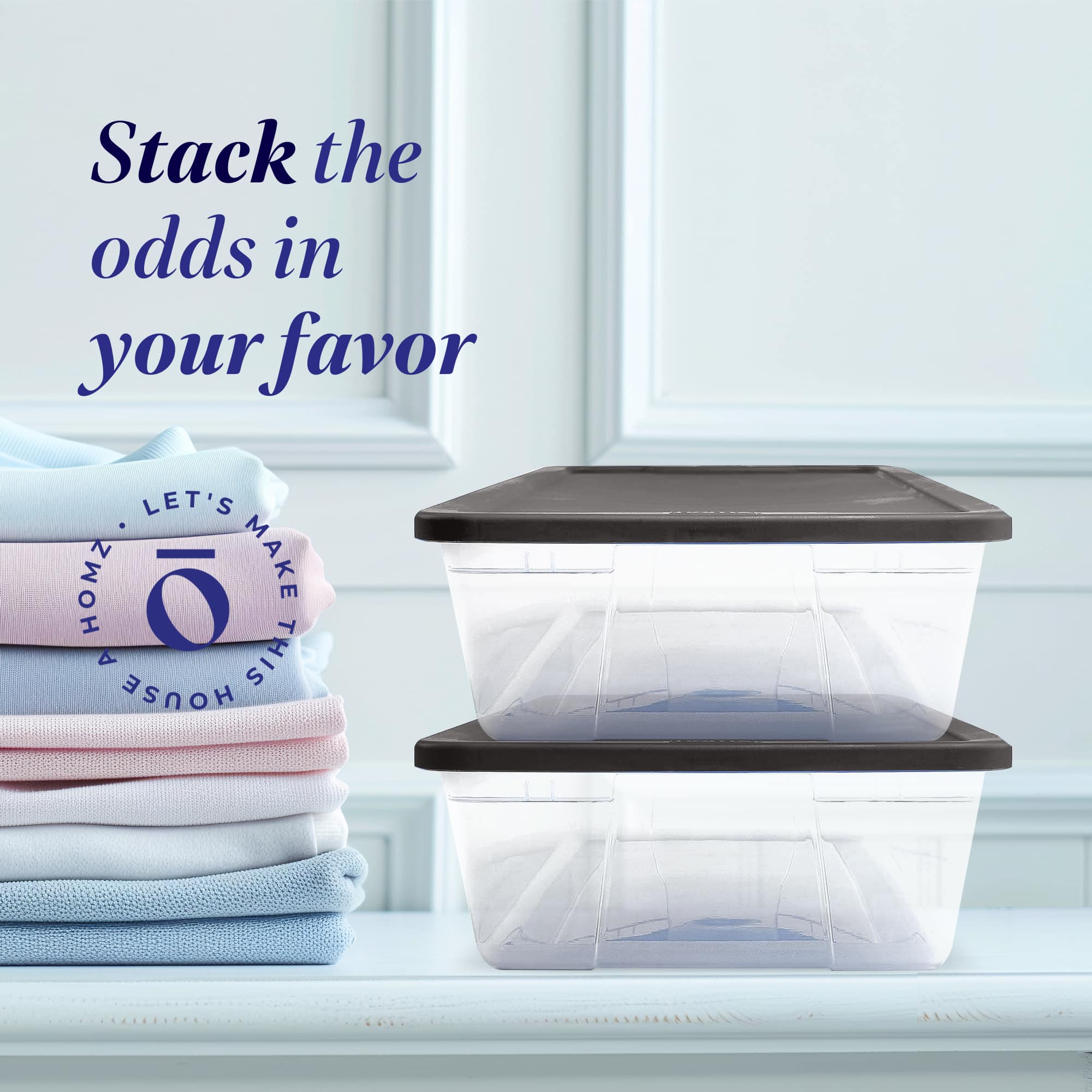 Homz Products 314625 Plastic-Storage-Totes - View #2