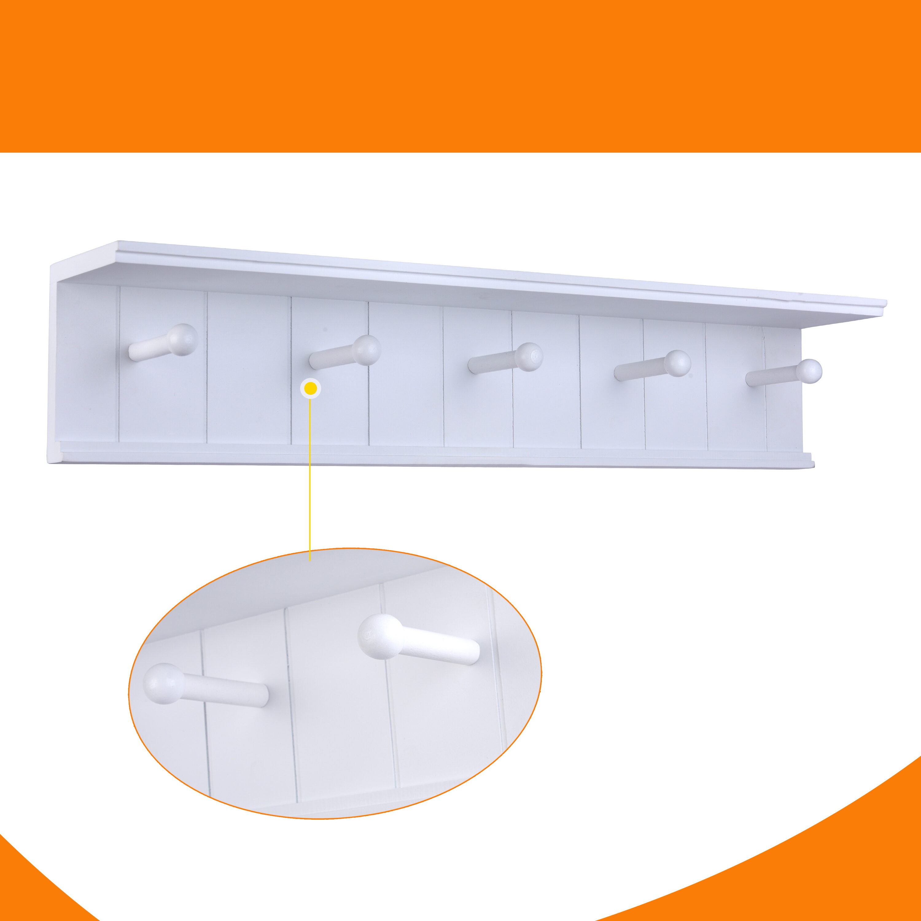 Danya B. BR17052WH Wall-Mounted-Shelving - View #5