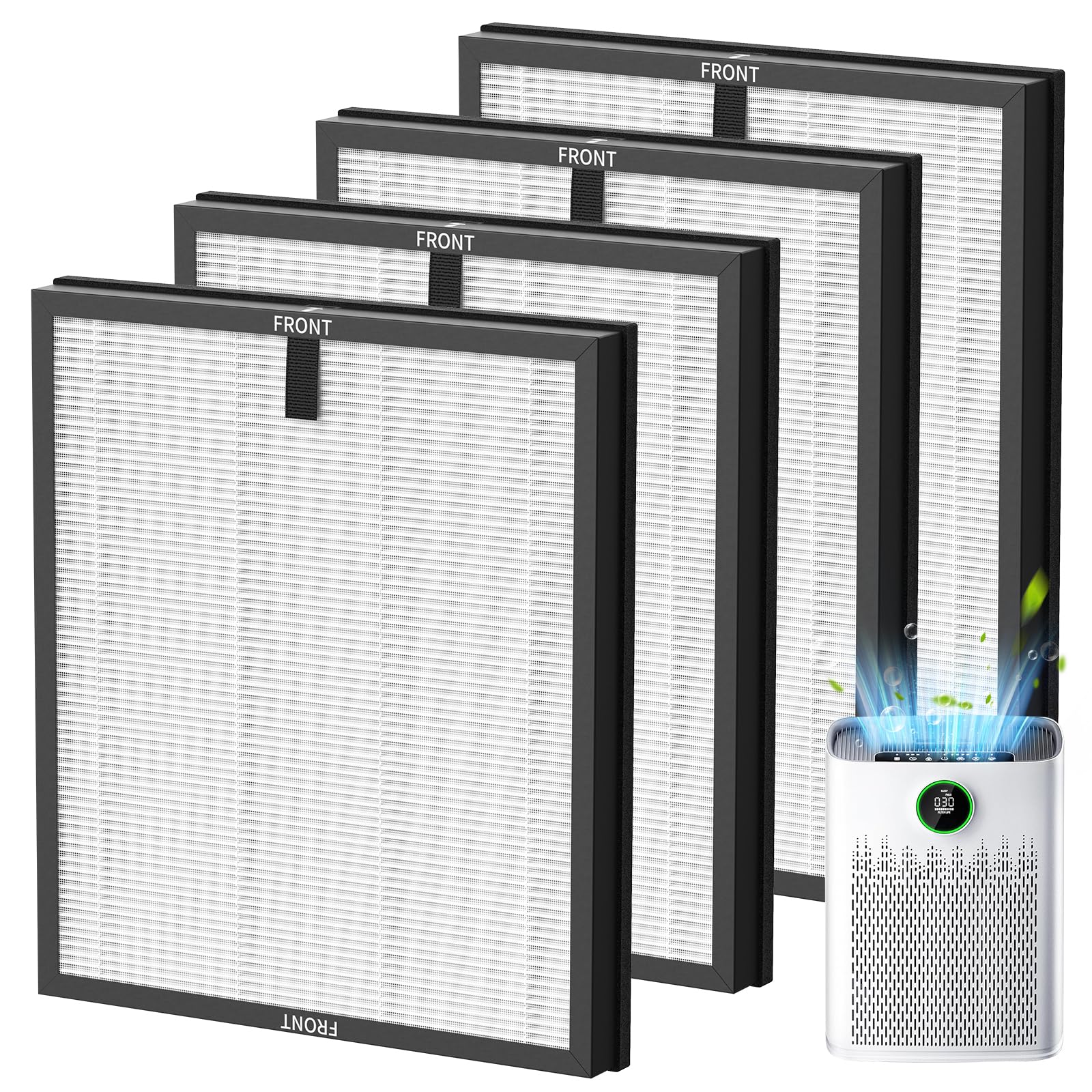 AKSCYZM 4 pack HAP603 Replacement Filter Compatible with HAP603 and HAP603WF Air Purifier 3 in 1 HEPA Filter with Activated Carbon Removes Dust #LAK0708K027