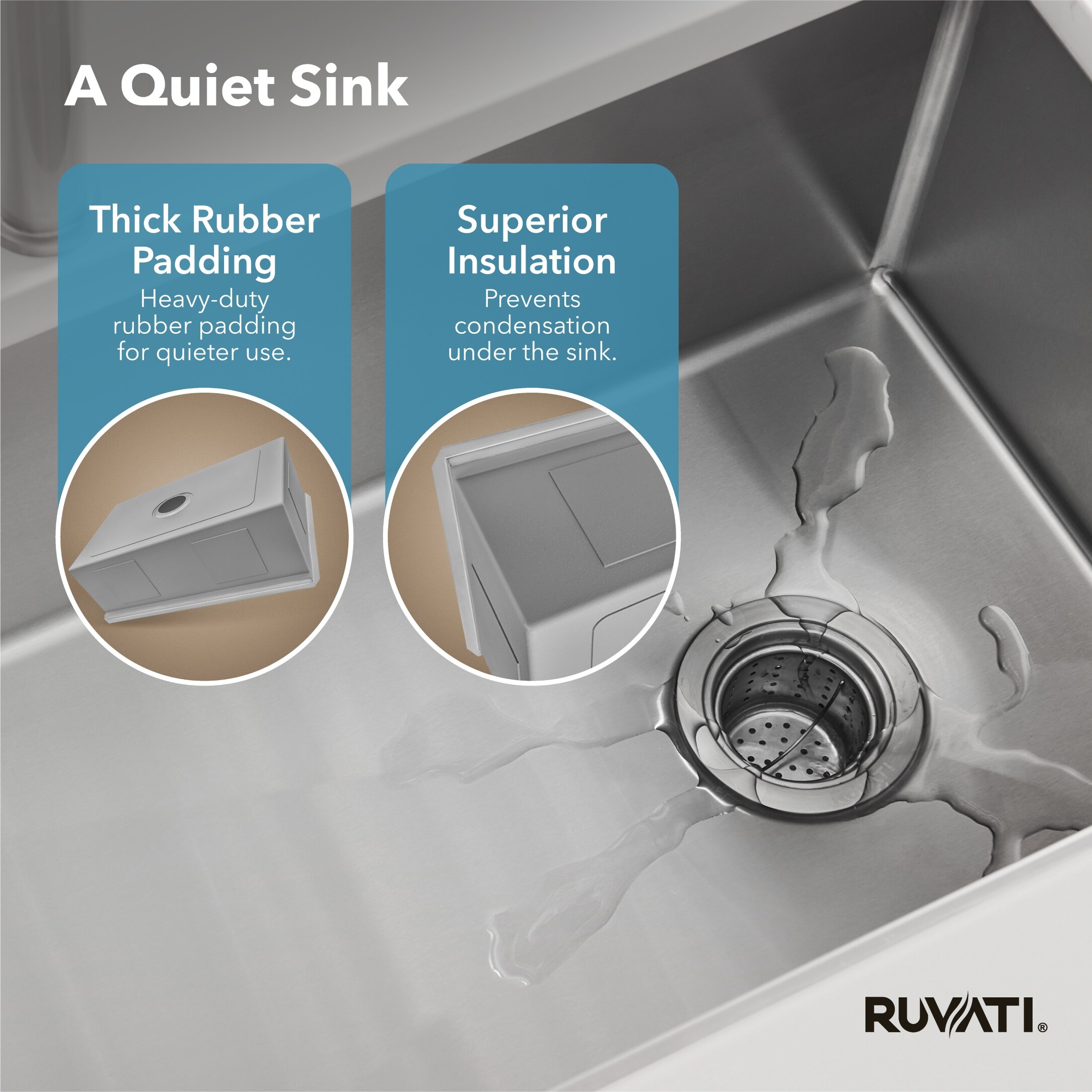 Ruvati RVH7466 Kitchen-Sinks - View #9