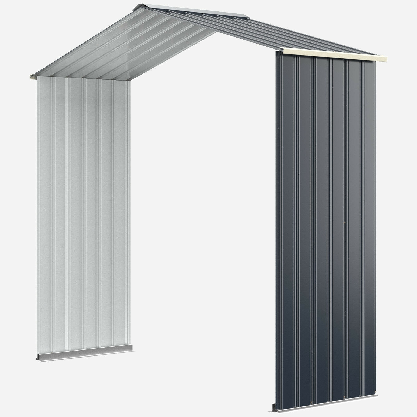 WELLFOR OCS3731GR-A 7-ft x 2.1-ft Steel Storage Shed Expansion Kit