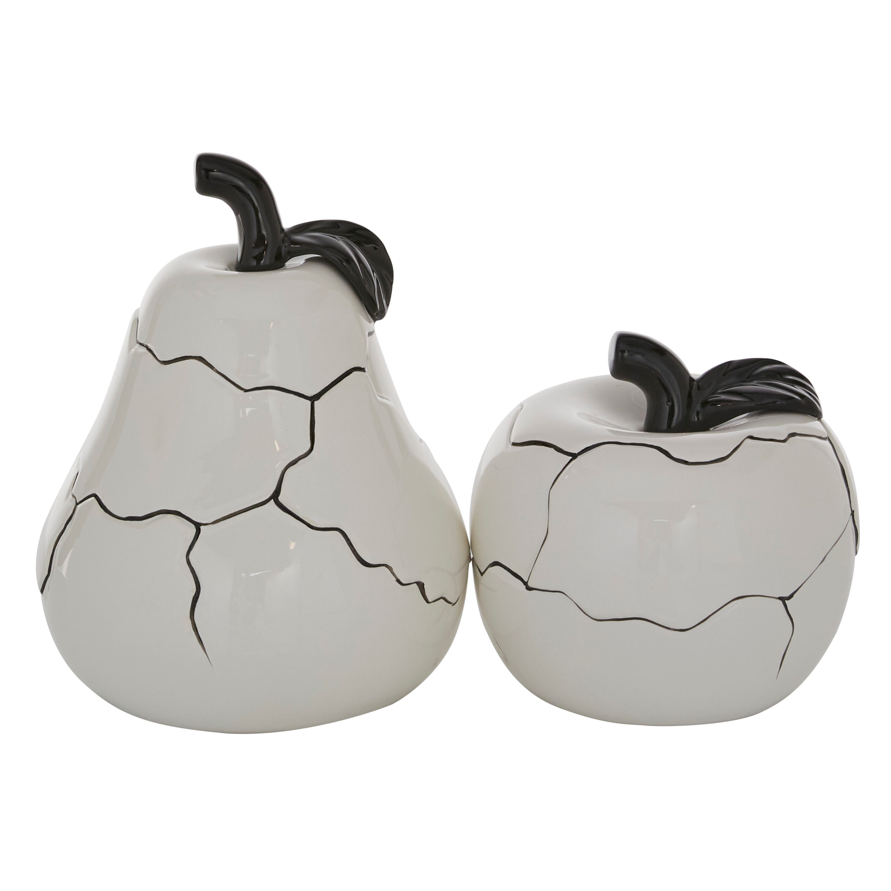 Grayson Lane 70380 2-Pack White Resin Modern Sculpture