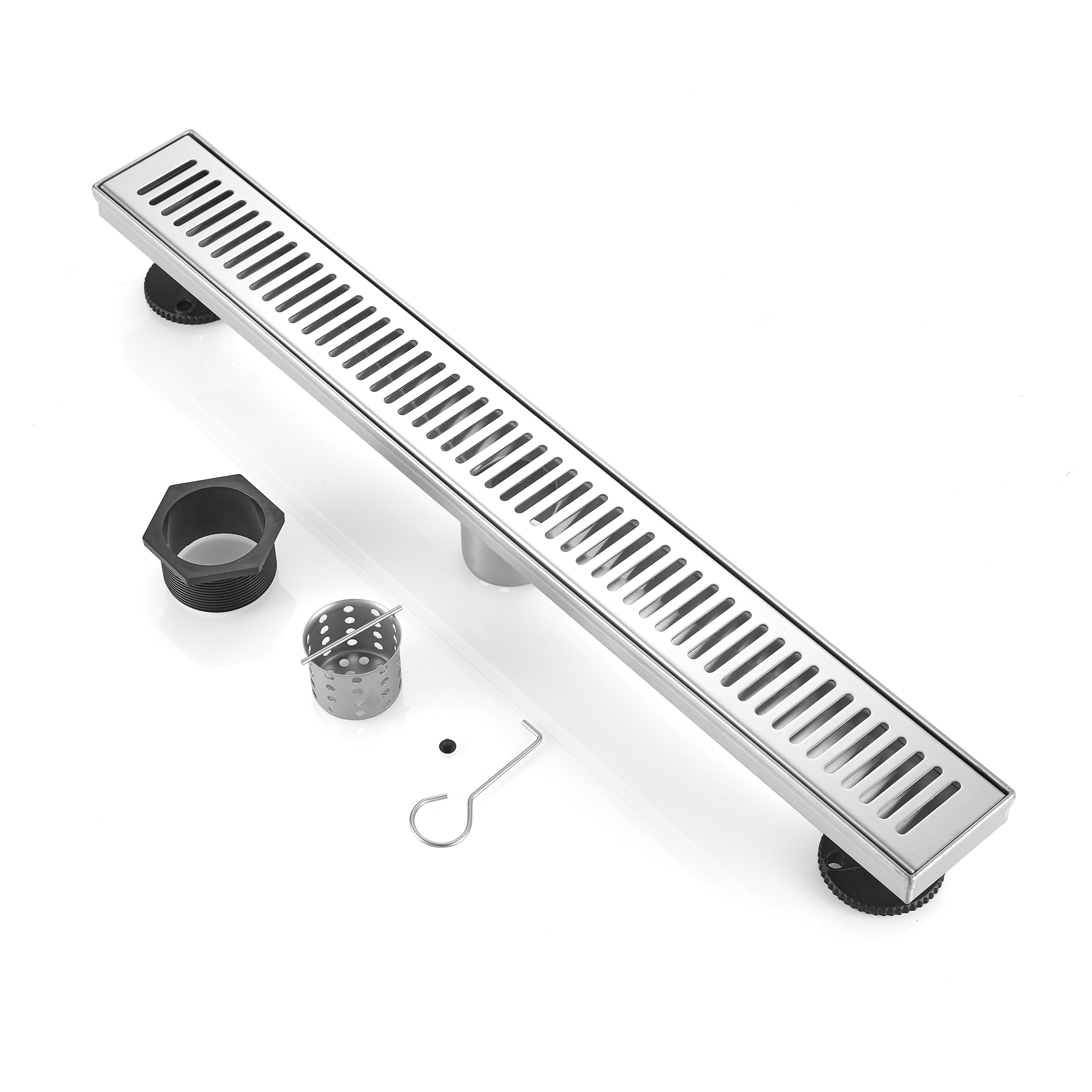 BOANN BNLD24BN  304 2-in Brush Nickel Rectangle Stainless Steel General-purpose Drain