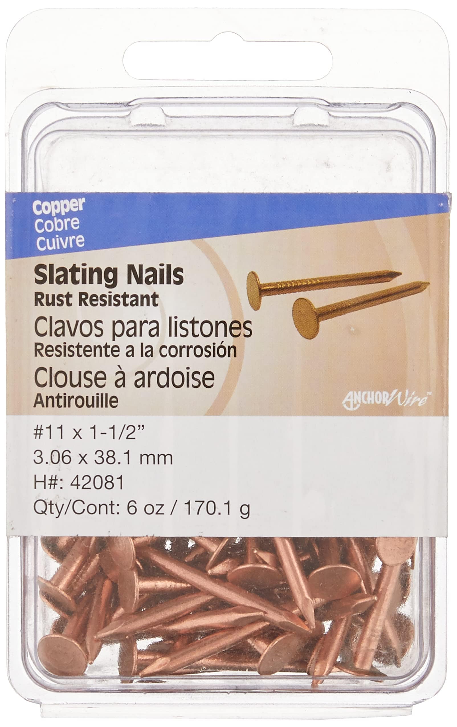 Hillman  Fastener Corp Copper Nails - 1-1/2 Common Smooth Shank - 5 Pack