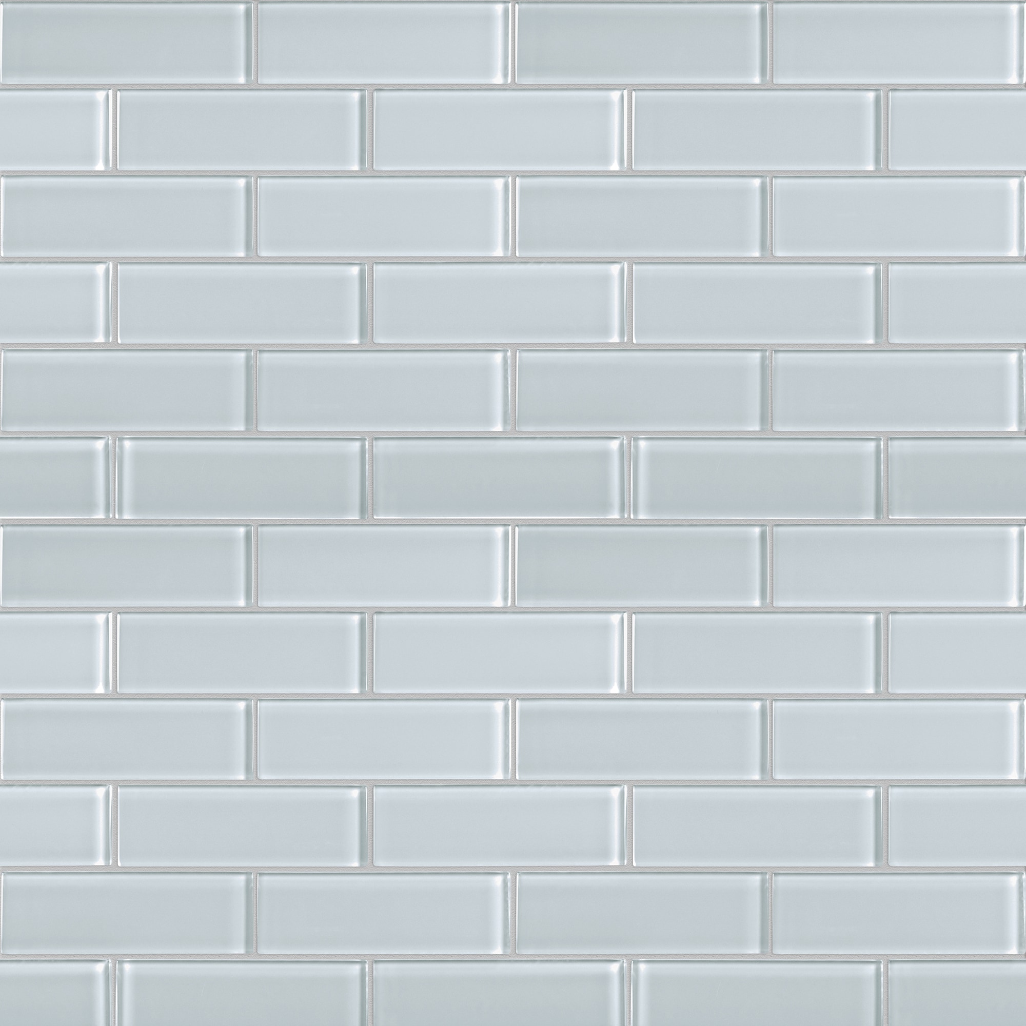 Satori Spectra Sky 12-in x 12-in Glossy Glass Subway Linear Mosaic Wall Tile ( 0.95-sq ft / Piece )